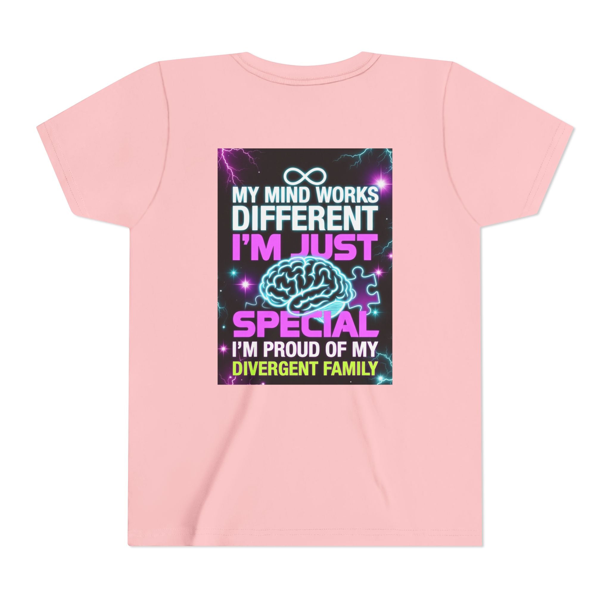 Youth Tee - "My Mind Works Different I'm Just Special" Divergent Family Pride