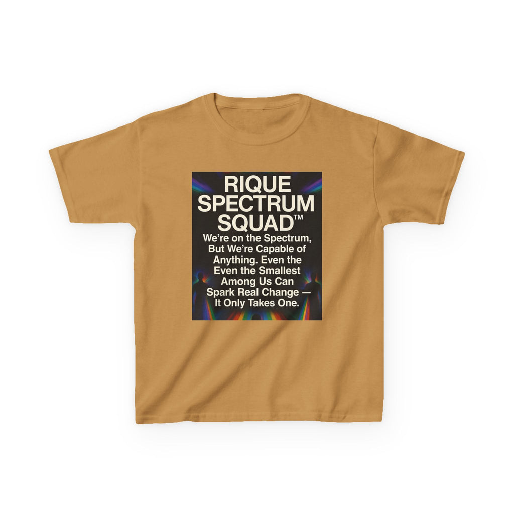 Kids Spectrum Squad Tee — "I Go Into The Fire" Phoenix Resilience Shirt