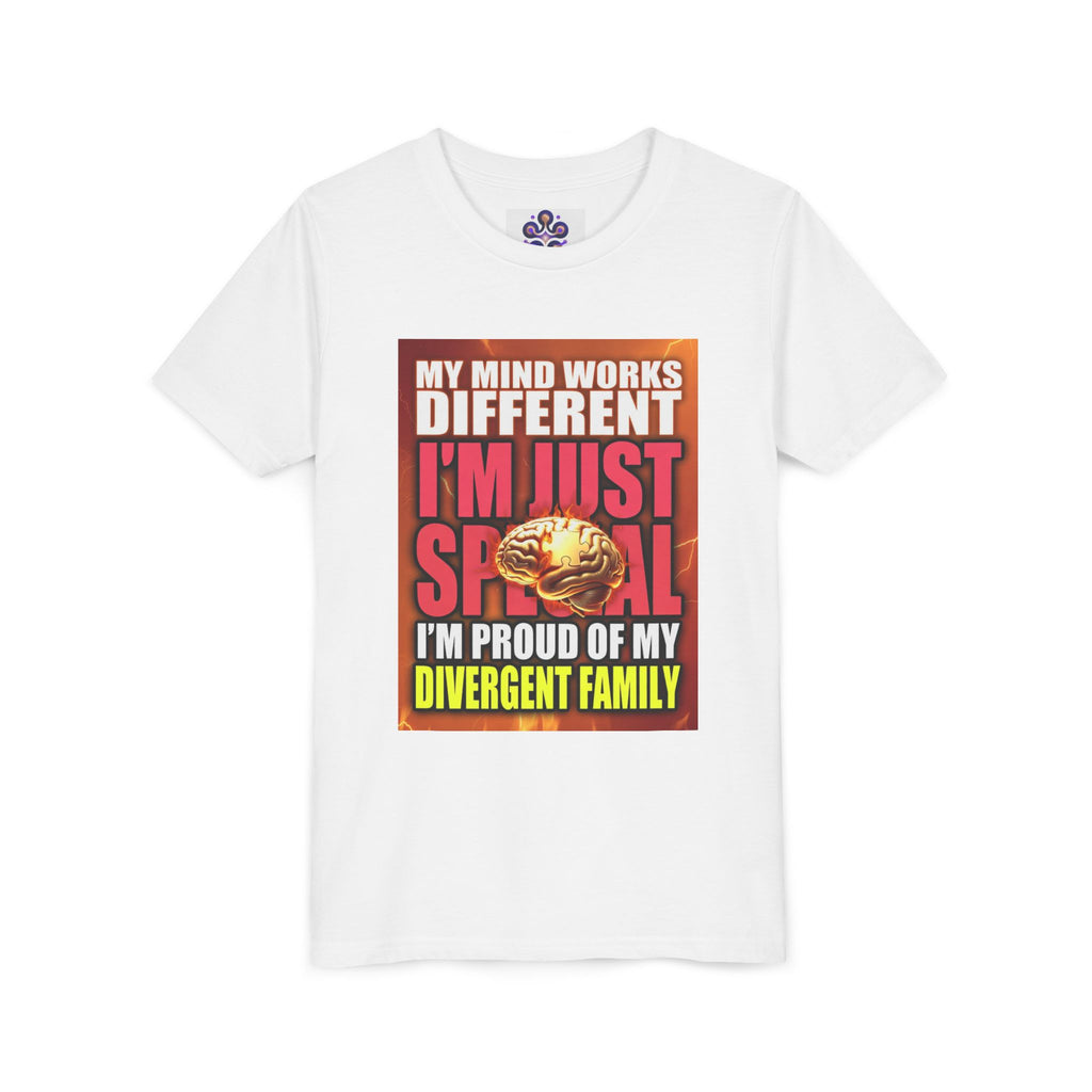 Youth Tee - "My Mind Works Different I'm Just Special" Divergent Family Pride