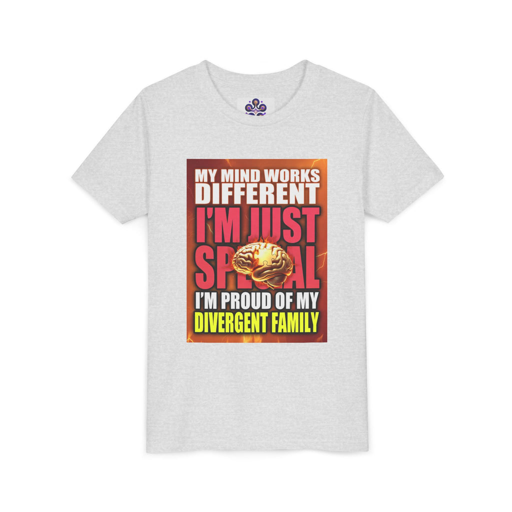 Youth Tee - "My Mind Works Different I'm Just Special" Divergent Family Pride
