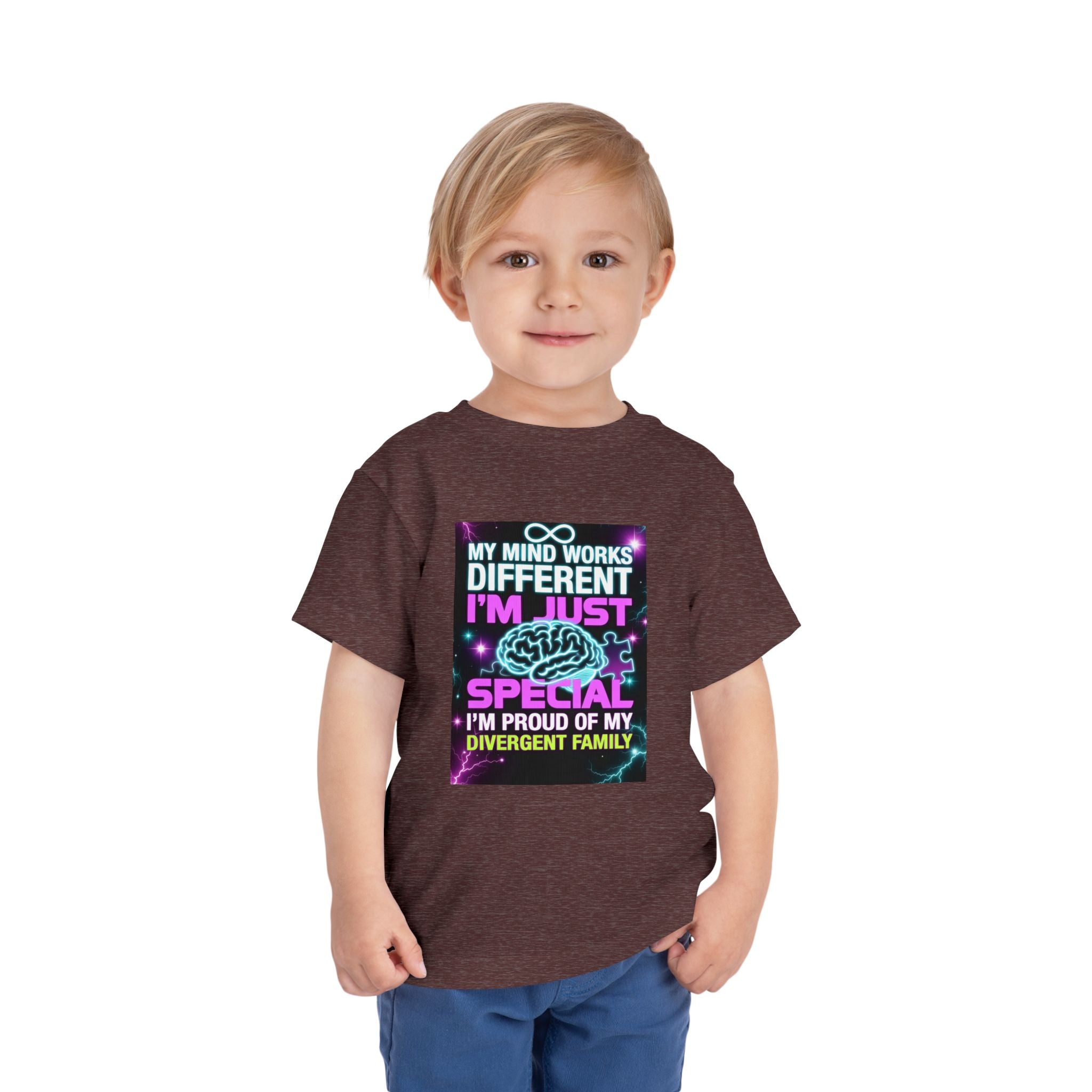 Toddler Tee — "My Mind Works Different I'm Just Special" Autism Pride Shirt