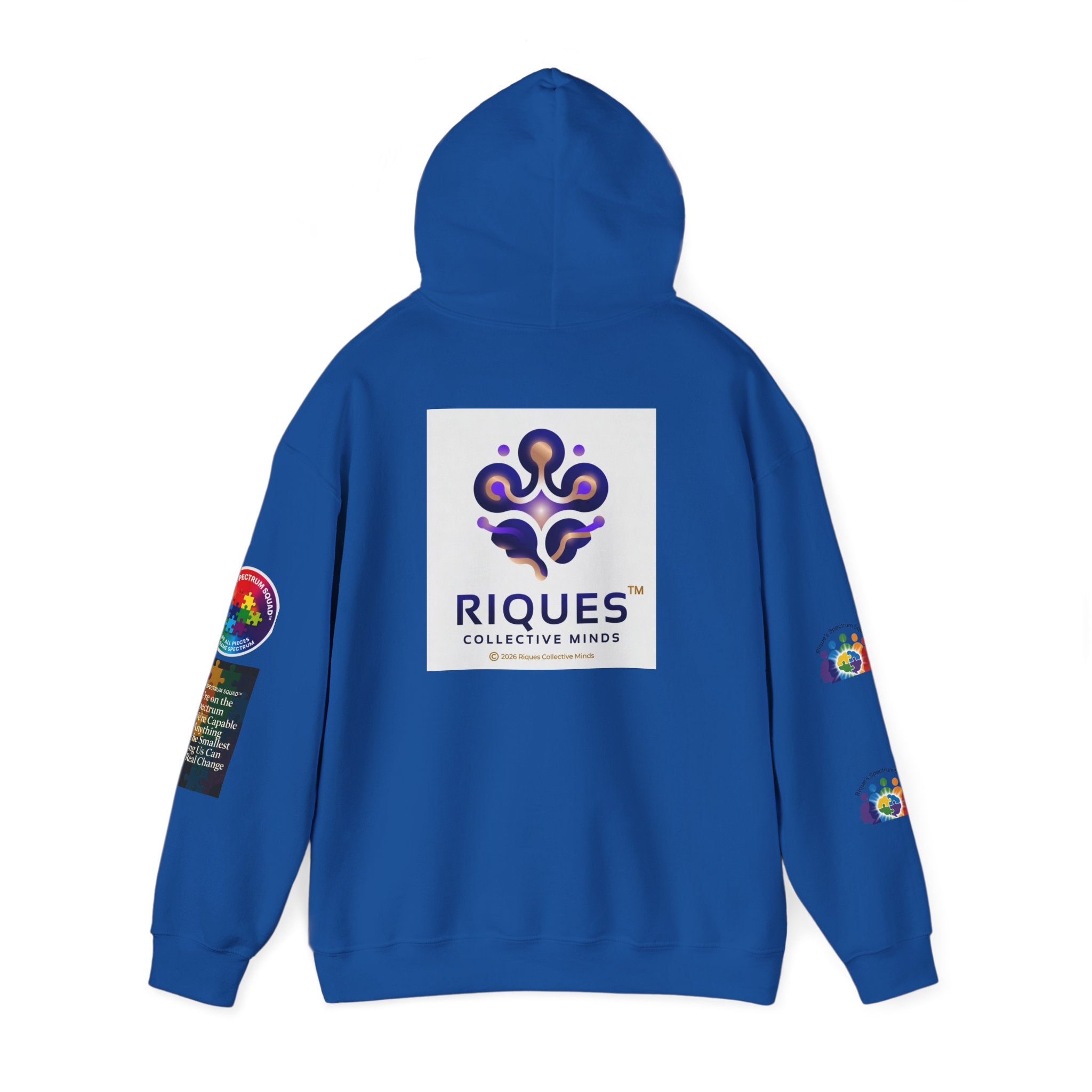 Spectrum Squad Hoodie — Riques Collective Minds Rainbow Logo Sweatshirt