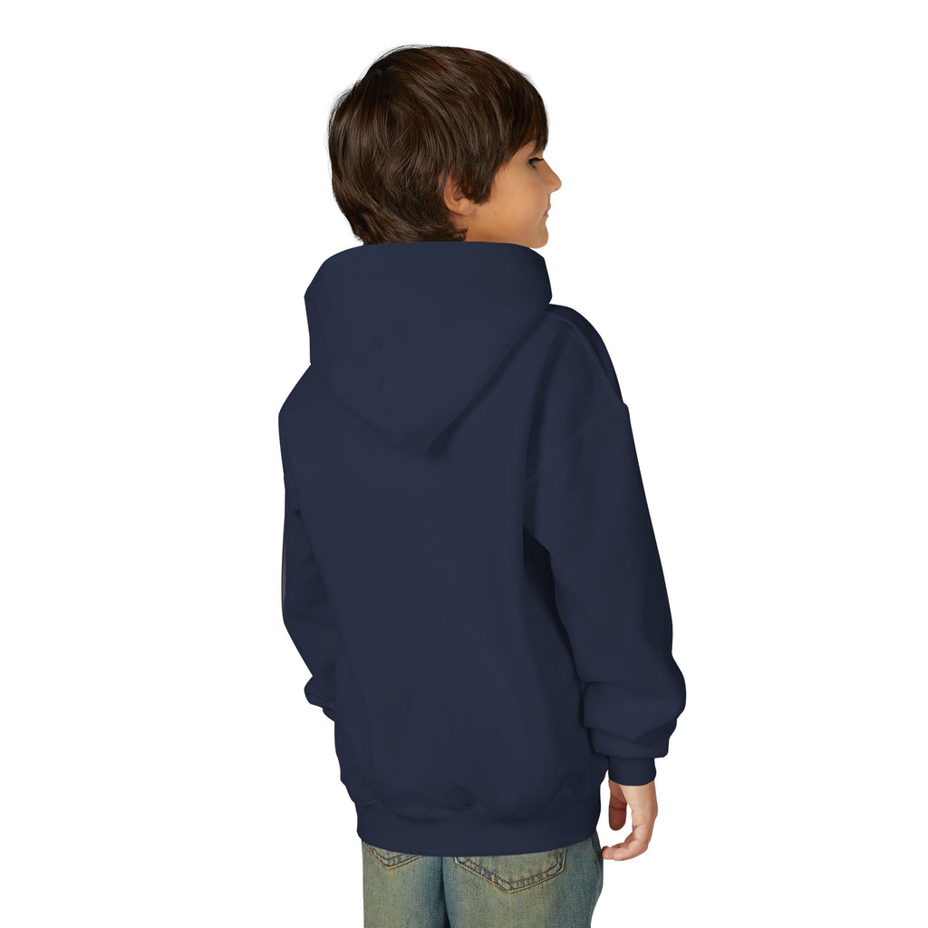 Youth Hoodie — 'Stay Wild, Be Brave' Heart Flame Graphic
