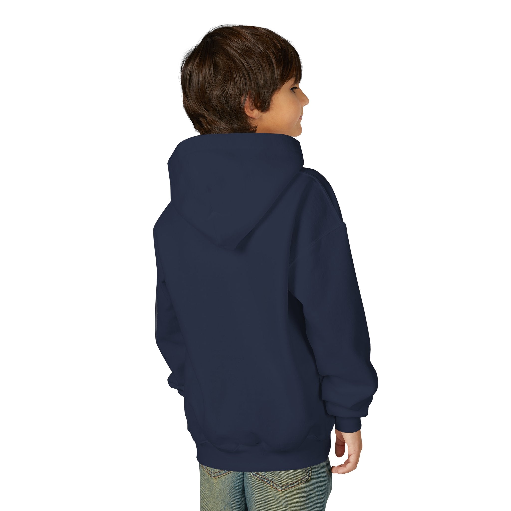 Youth Hoodie — 'Stay Wild, Be Brave' Heart Flame Graphic