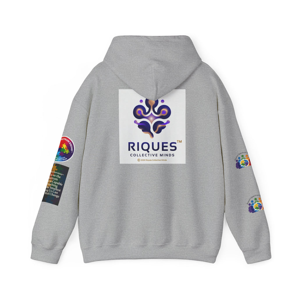 Spectrum Squad Hoodie — Riques Collective Minds Rainbow Logo Sweatshirt