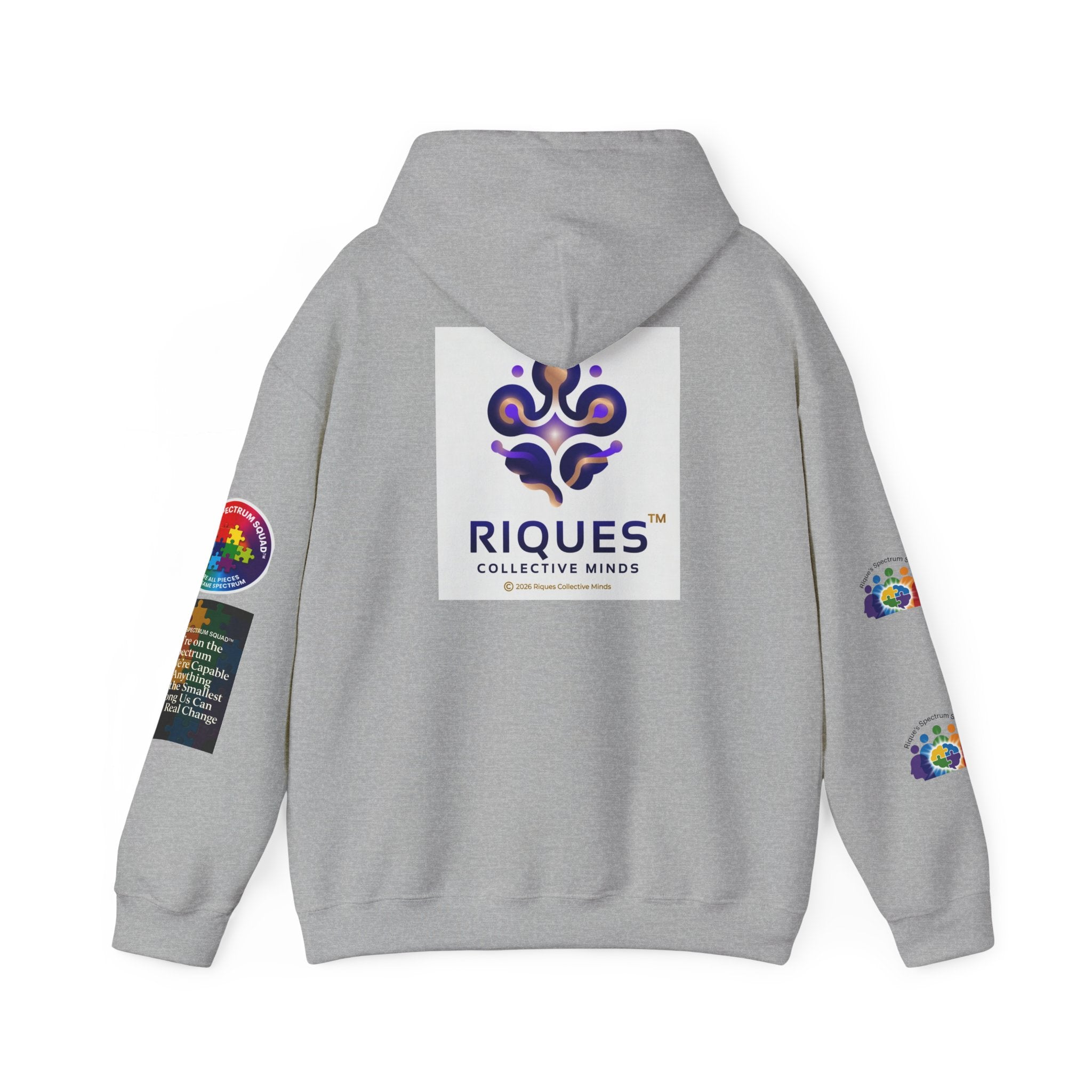 Spectrum Squad Hoodie — Riques Collective Minds Rainbow Logo Sweatshirt