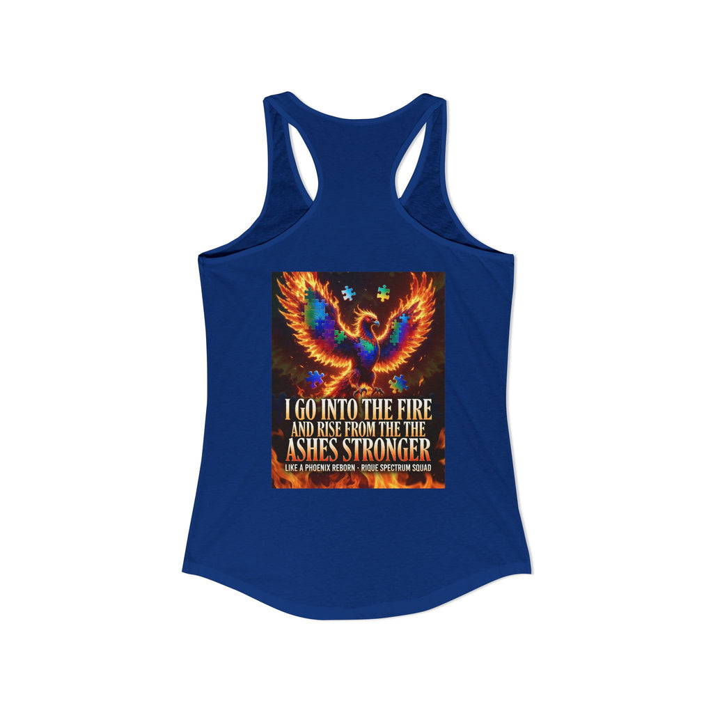 Spectrum Squad Women's Racerback Tank — Autism Pride Slim Fit Edition