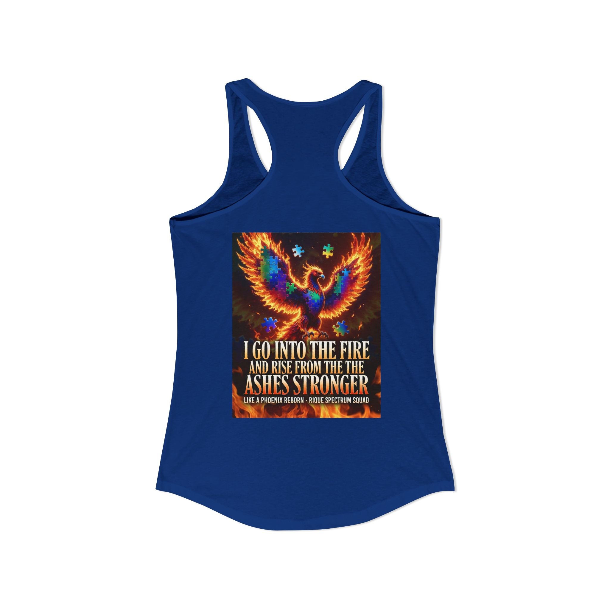 Spectrum Squad Women's Racerback Tank — Autism Pride Slim Fit Edition