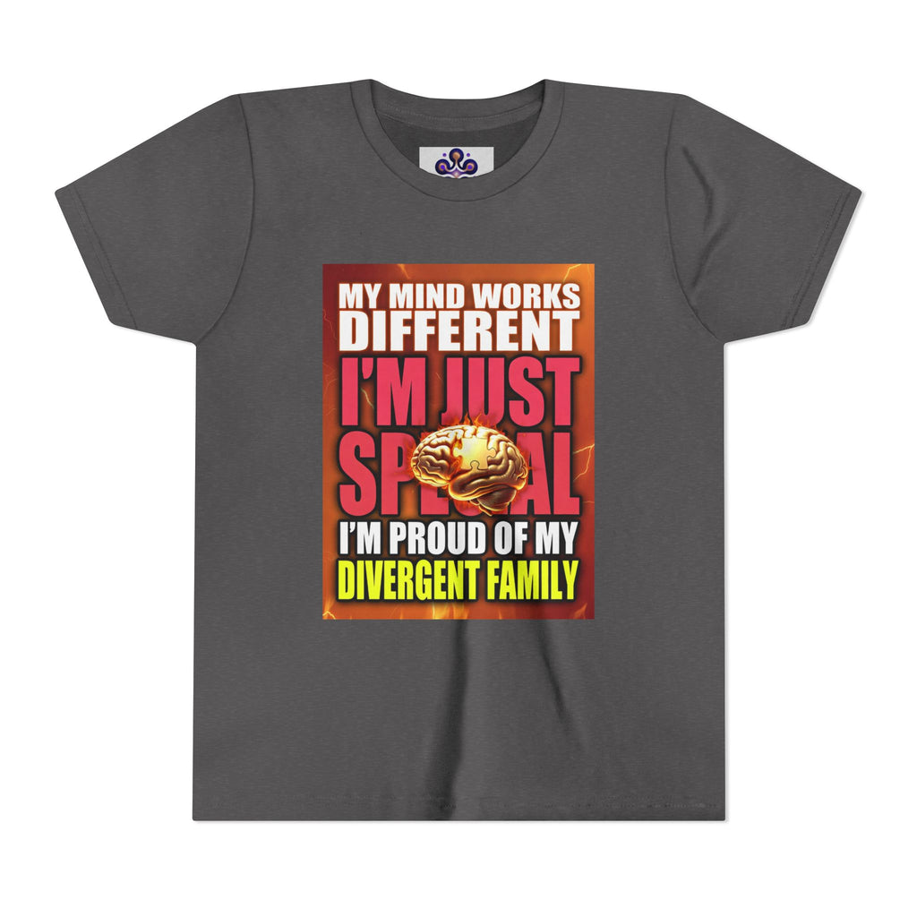 Youth Tee - "My Mind Works Different I'm Just Special" Divergent Family Pride