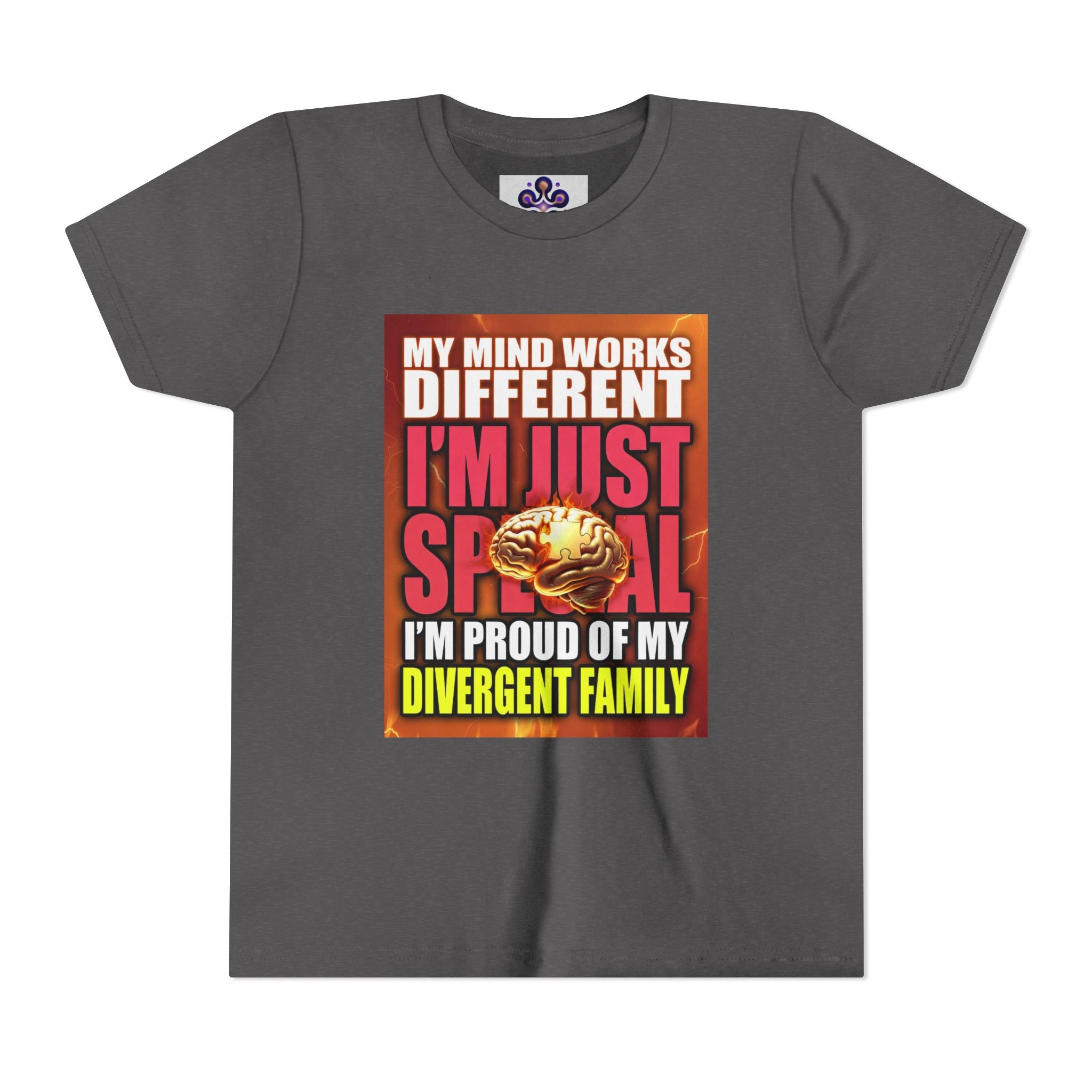 Youth Tee - "My Mind Works Different I'm Just Special" Divergent Family Pride