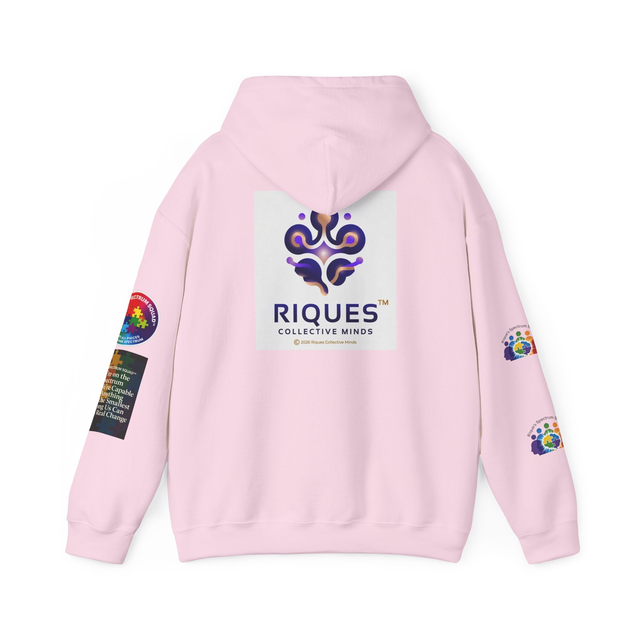 Spectrum Squad Hoodie — Riques Collective Minds Rainbow Logo Sweatshirt