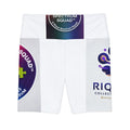 Rainbow Puzzle Logo Workout Shorts — "Spectrum Squad" Athletic Biker Shorts