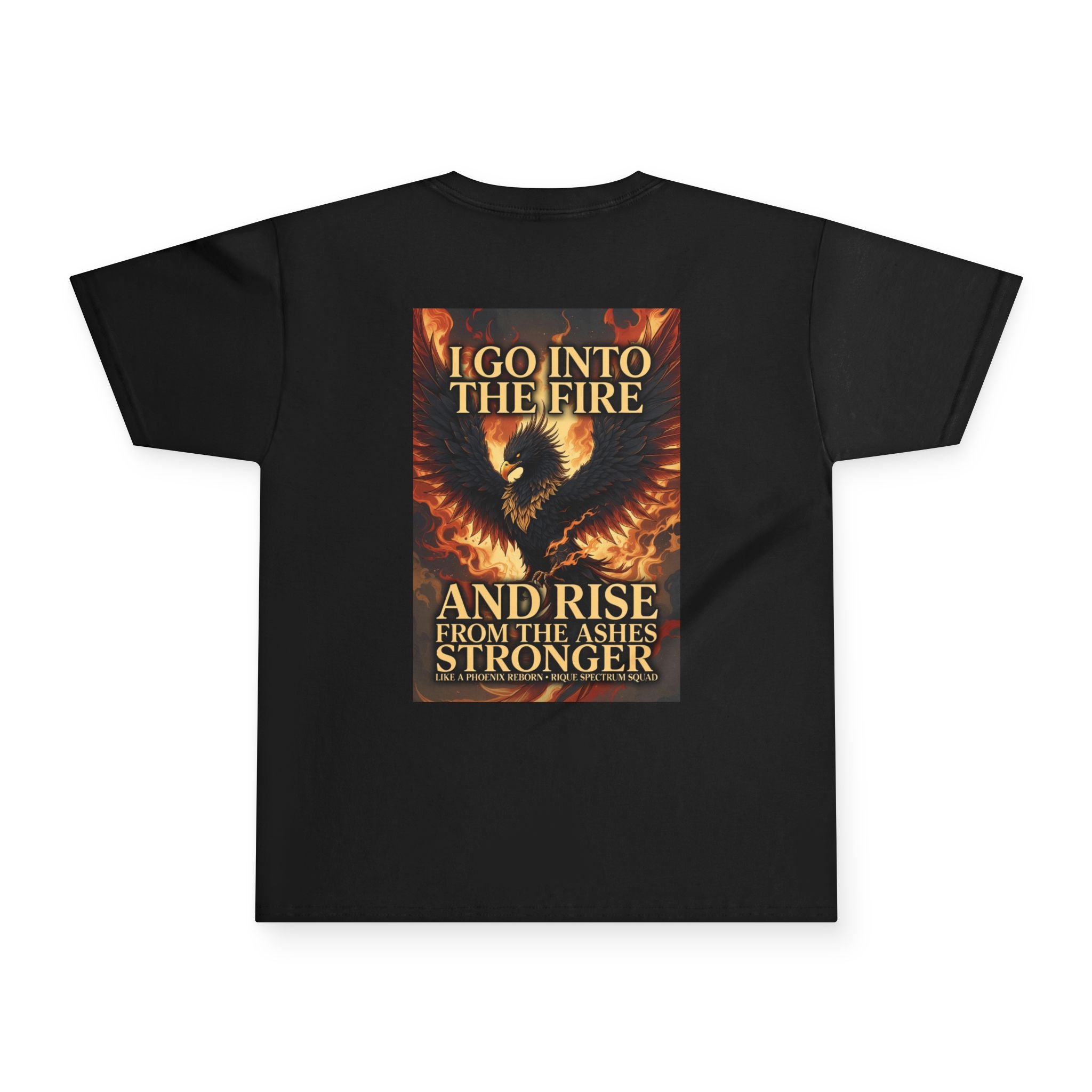 Youth Tee — "Go Into the Fire and Rise" Phoenix Graphic