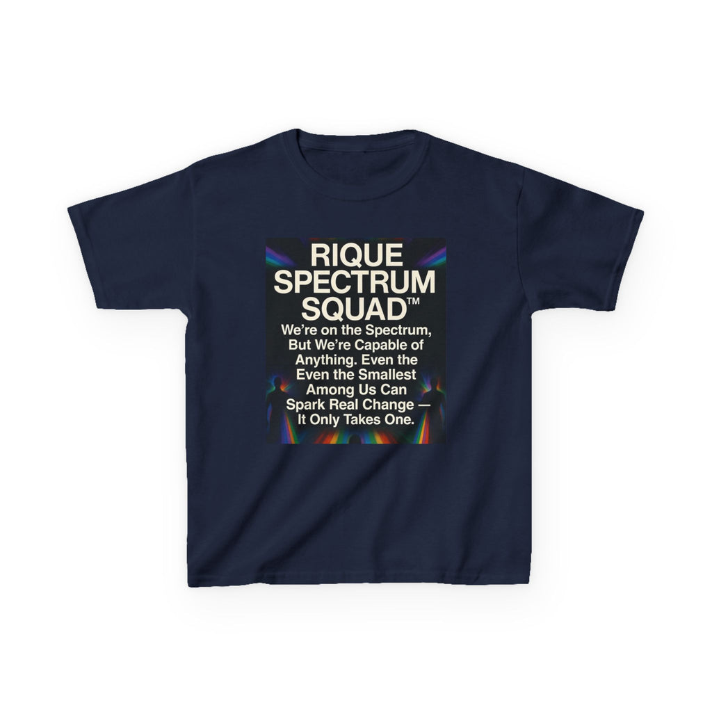 Kids Spectrum Squad Tee — "I Go Into The Fire" Phoenix Resilience Shirt