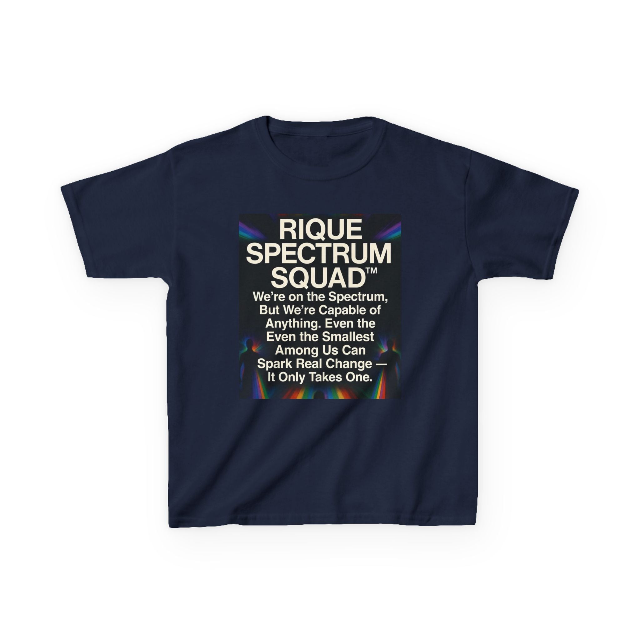 Kids Spectrum Squad Tee — "I Go Into The Fire" Phoenix Resilience Shirt
