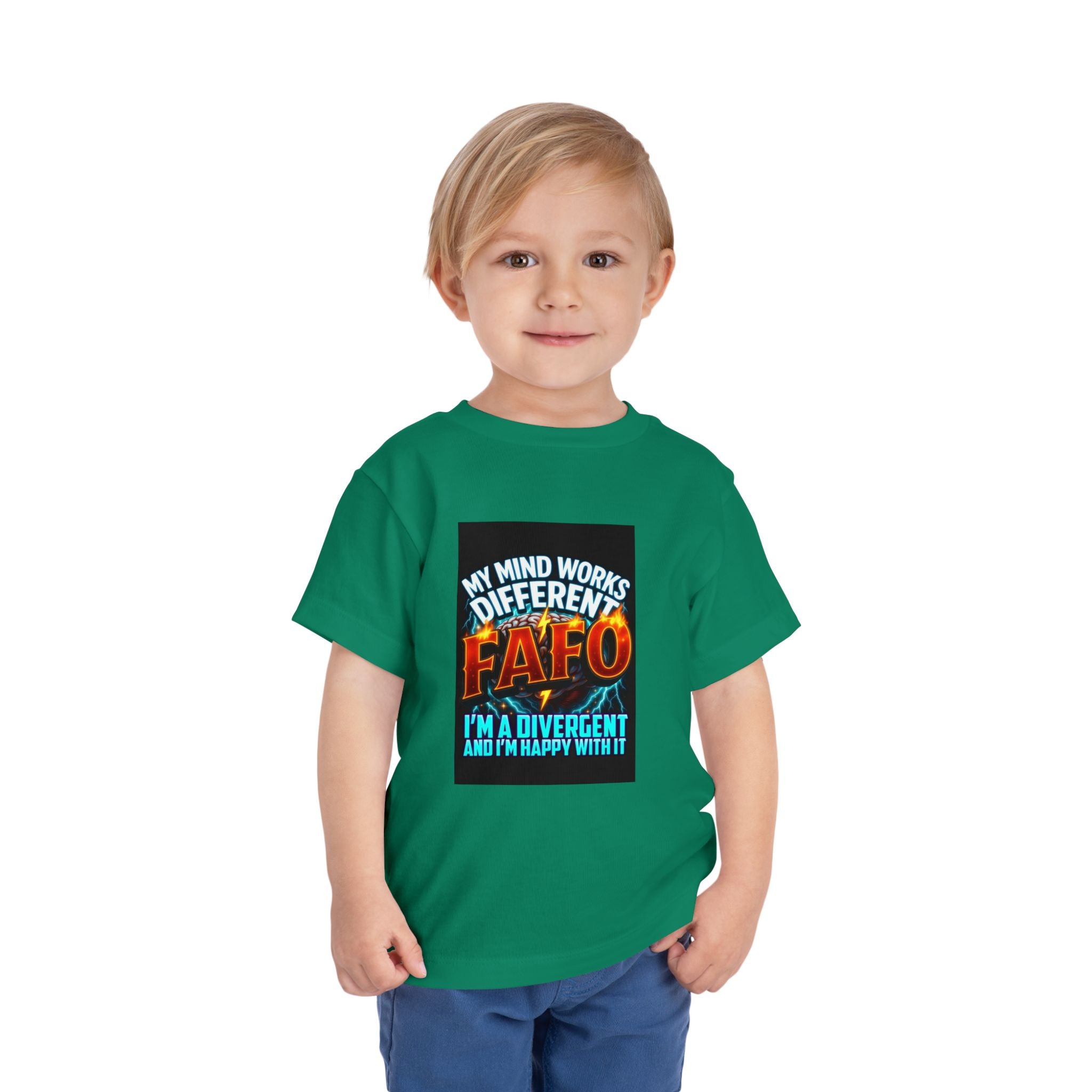 Toddler Tee — "My Mind Works Different" Autism Spectrum Pride Kids Shirt