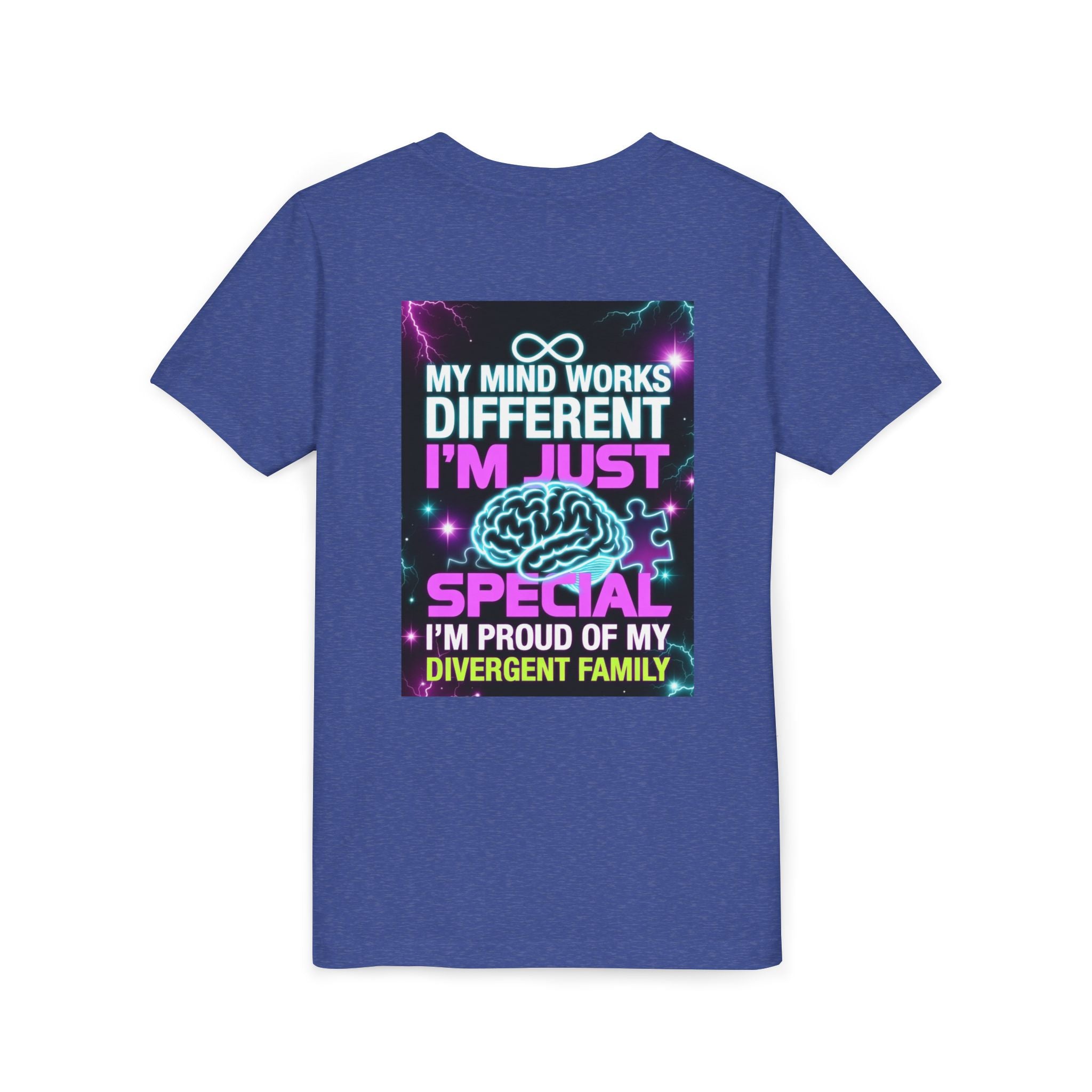 Youth Tee - "My Mind Works Different I'm Just Special" Divergent Family Pride
