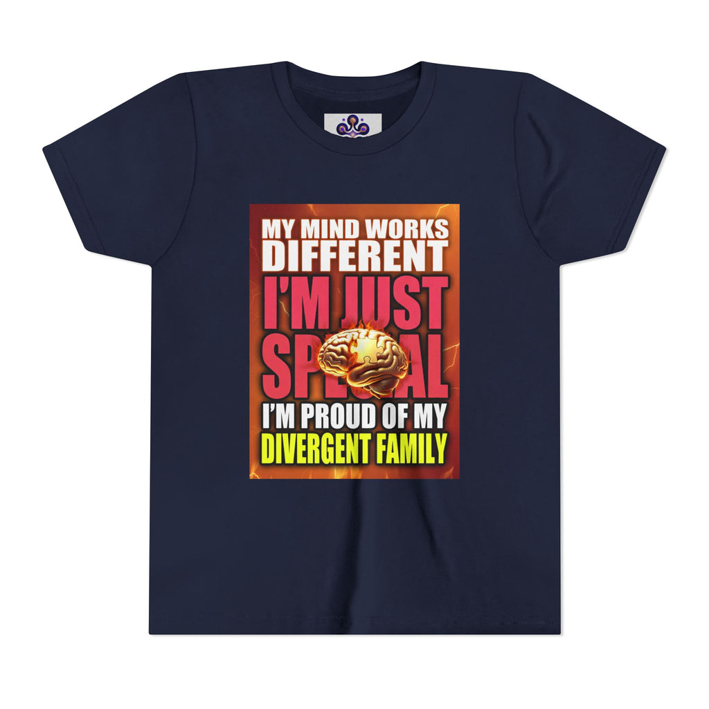 Youth Tee - "My Mind Works Different I'm Just Special" Divergent Family Pride
