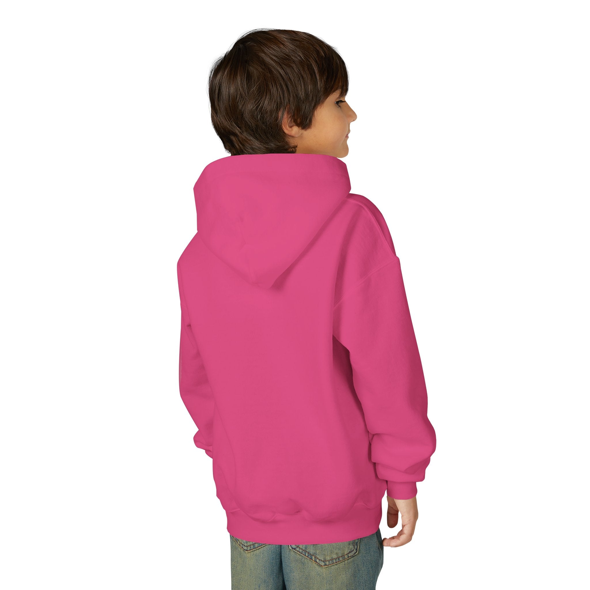 Youth Hoodie — 'Stay Wild, Be Brave' Heart Flame Graphic
