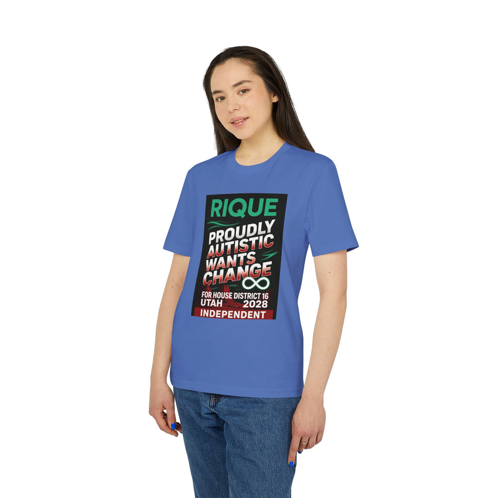Proudly Autistic Campaign T-Shirt — Rique 2028 House District 16 Independent