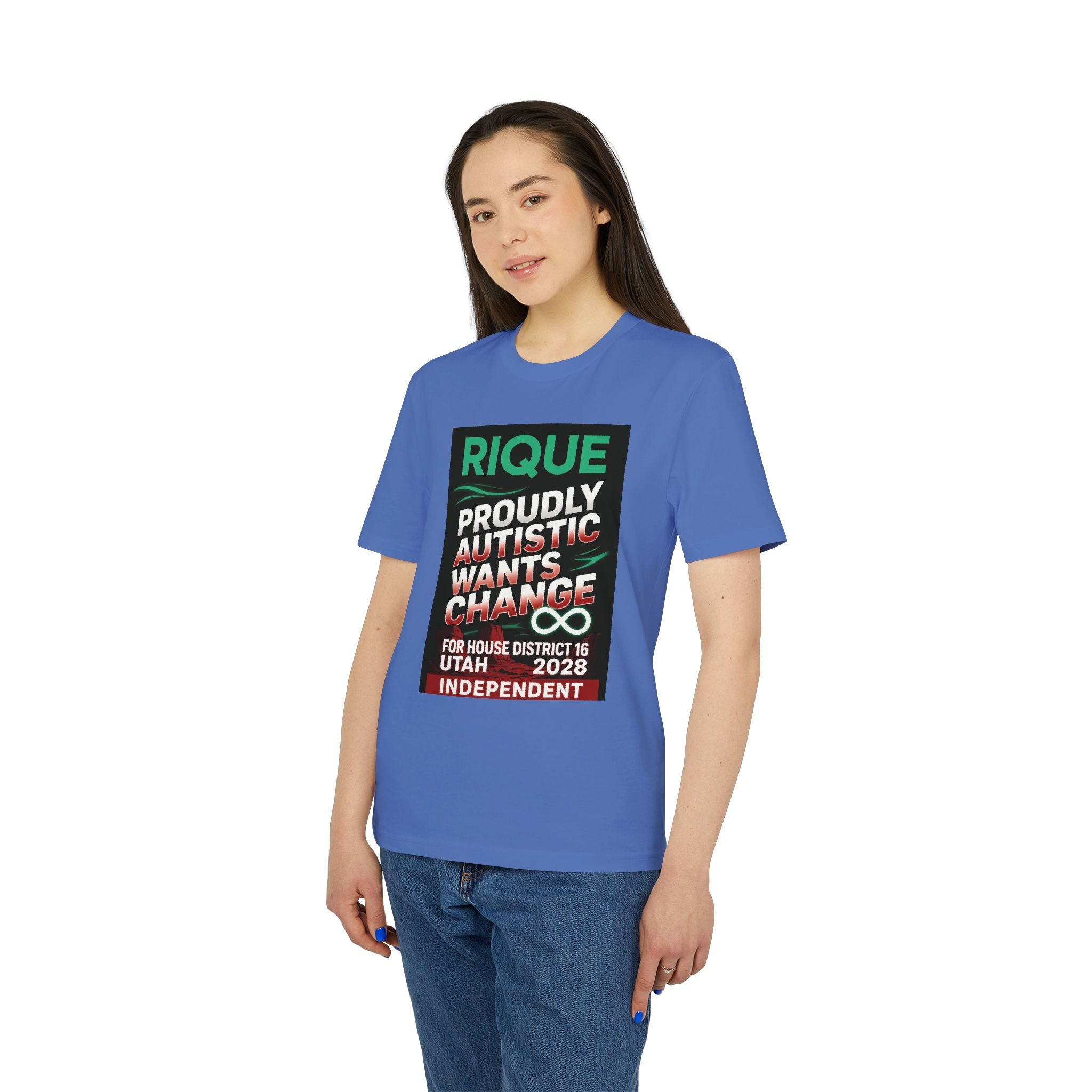Proudly Autistic Campaign T-Shirt — Rique 2028 House District 16 Independent