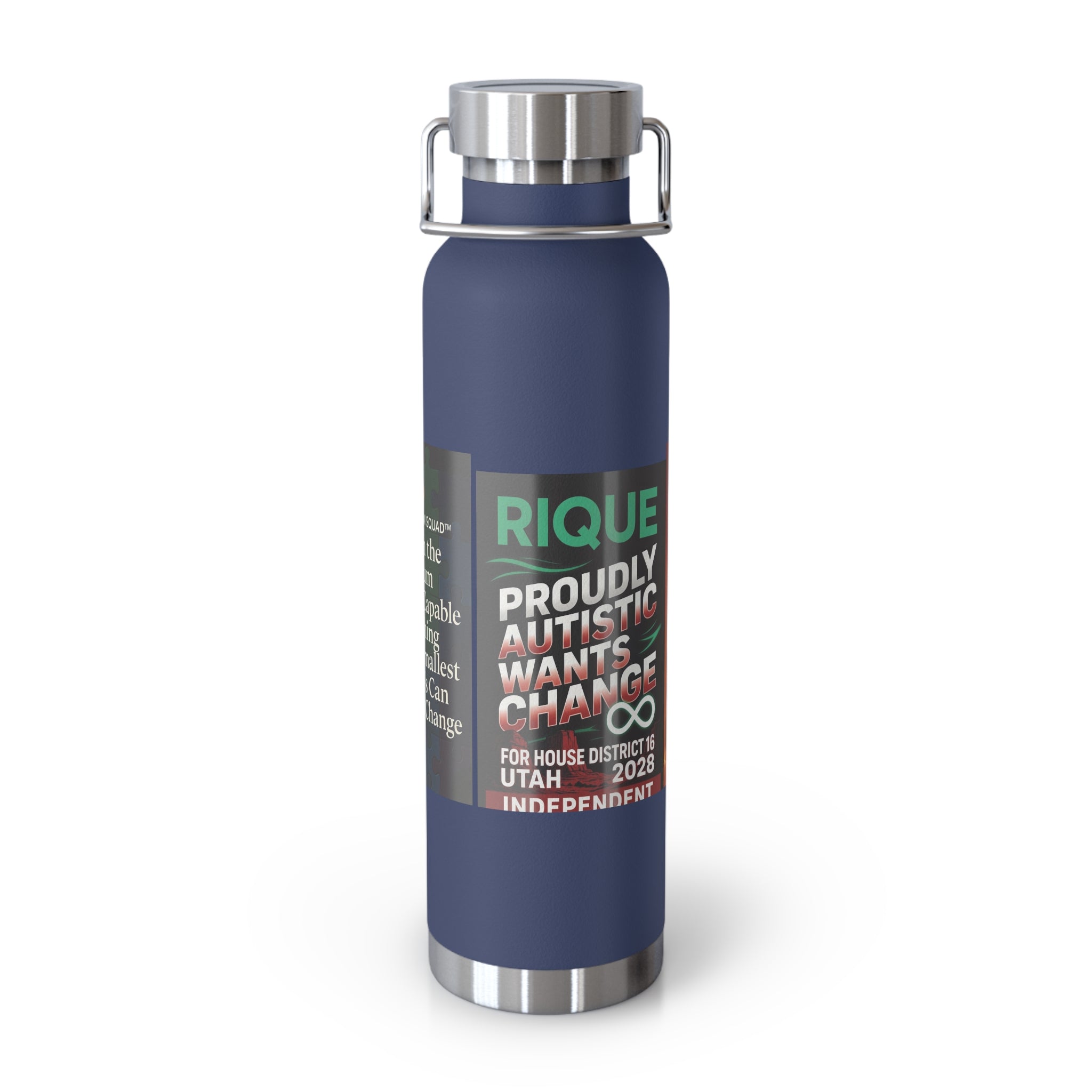 Autism Awareness 22oz Insulated Bottle — Rainbow Multi-Color Collection