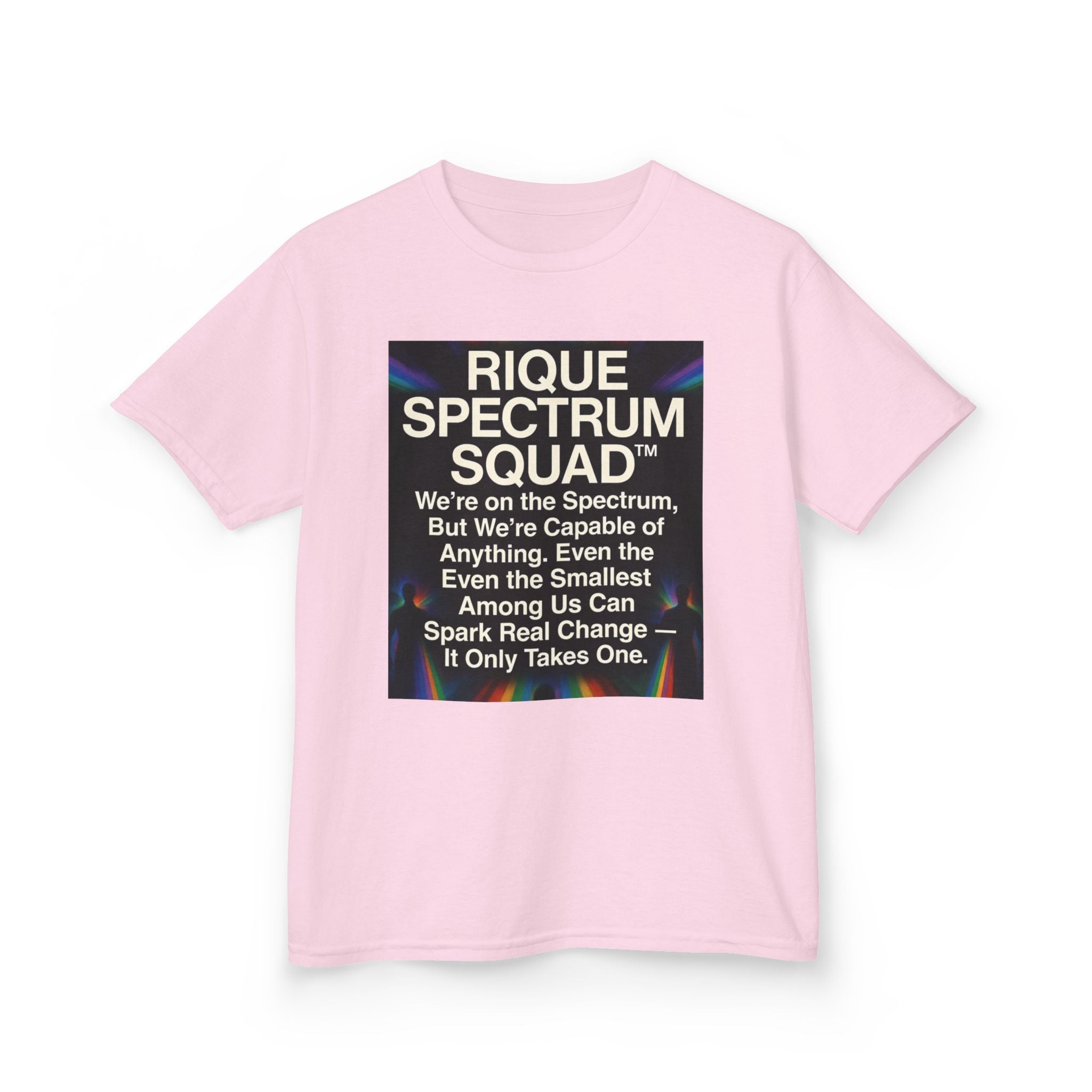 Kids Spectrum Squad Tee — "I Go Into The Fire" Phoenix Resilience Shirt