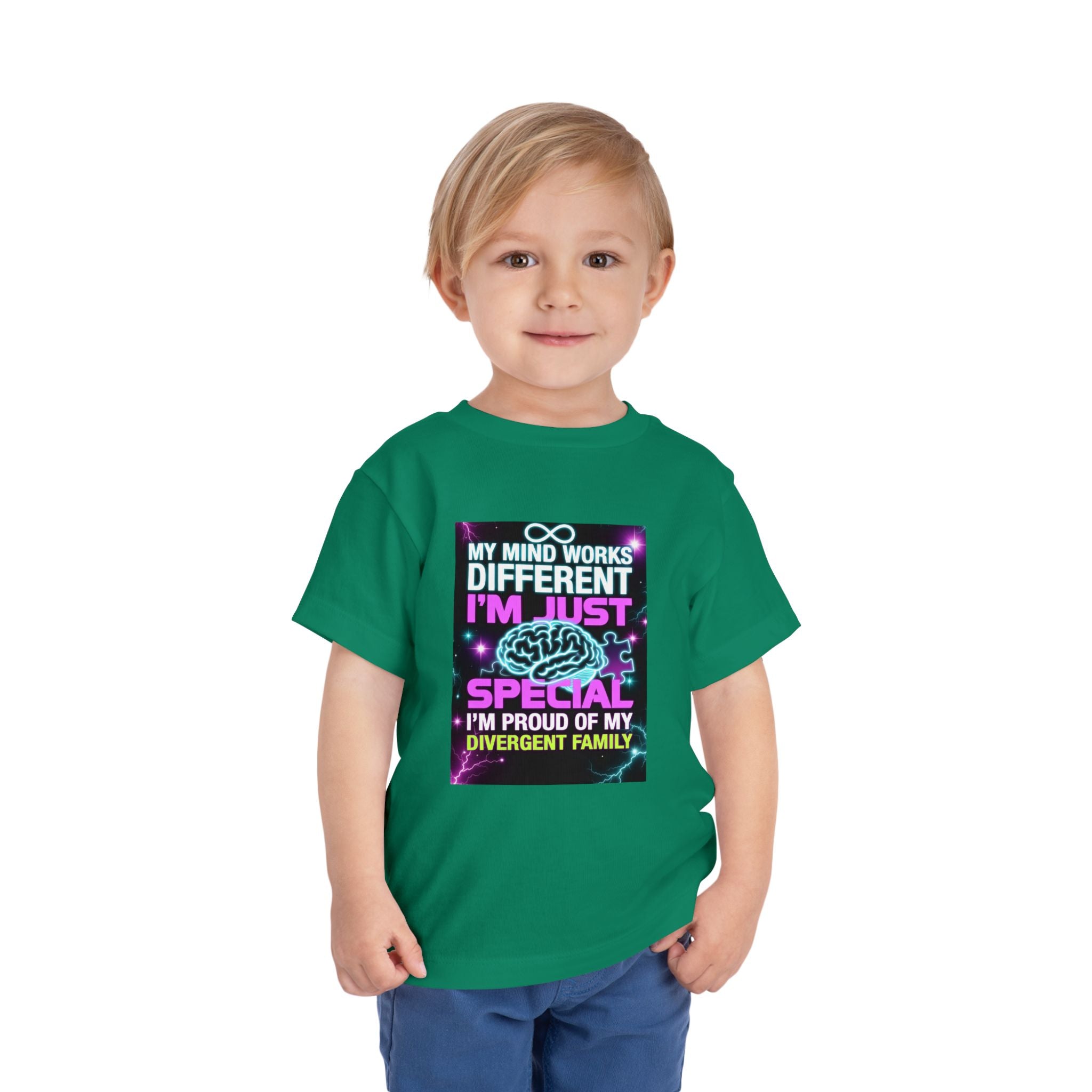 Toddler Tee — "My Mind Works Different I'm Just Special" Autism Pride Shirt