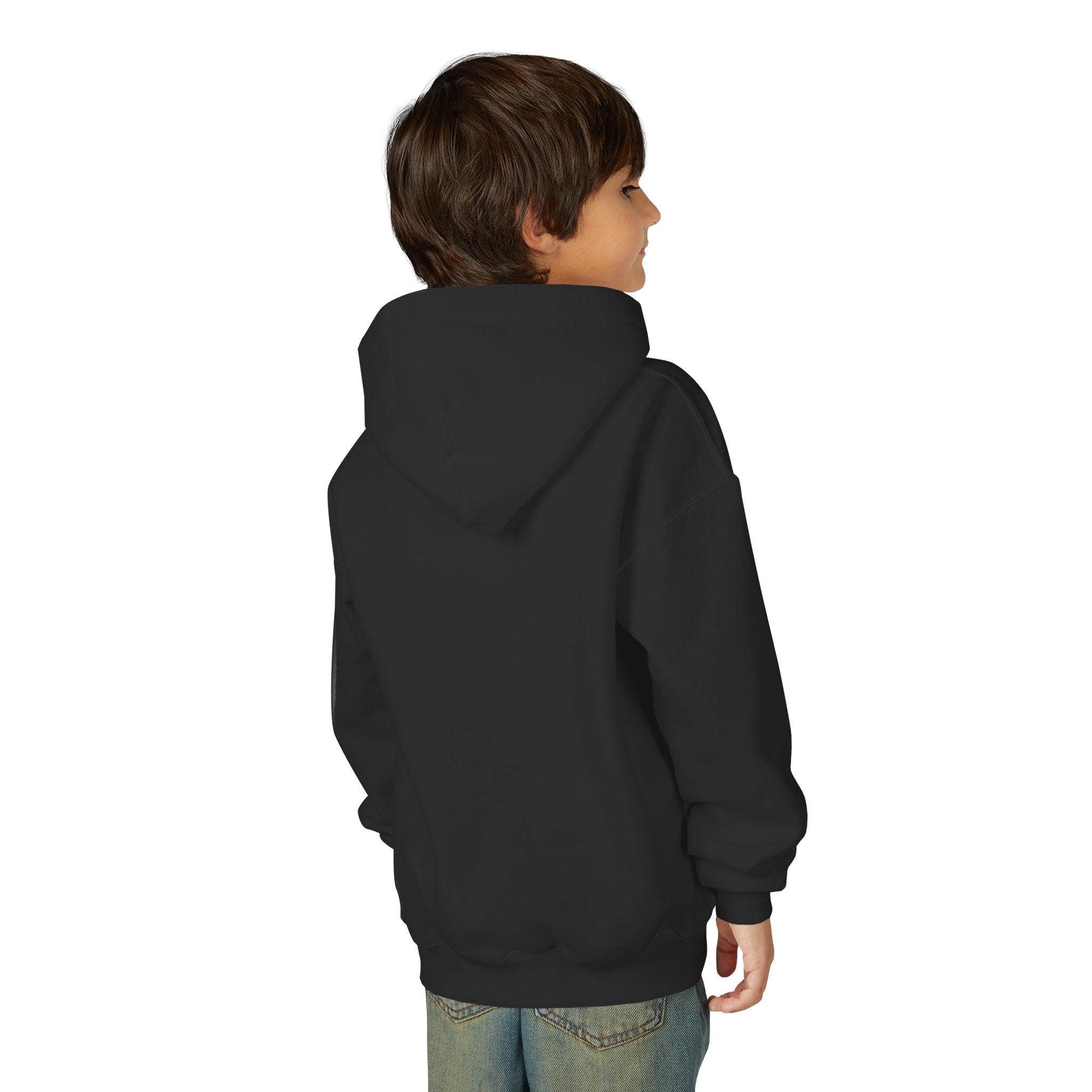 Youth Hoodie — 'Stay Wild, Be Brave' Heart Flame Graphic