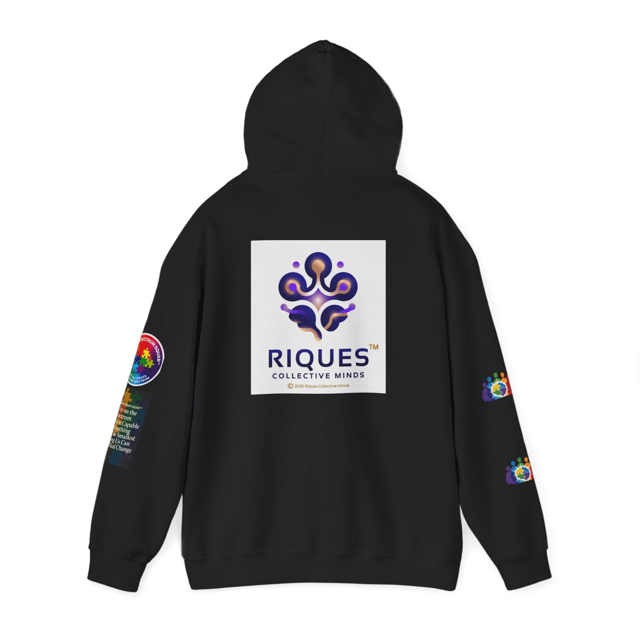 Spectrum Squad Hoodie — Riques Collective Minds Rainbow Logo Sweatshirt