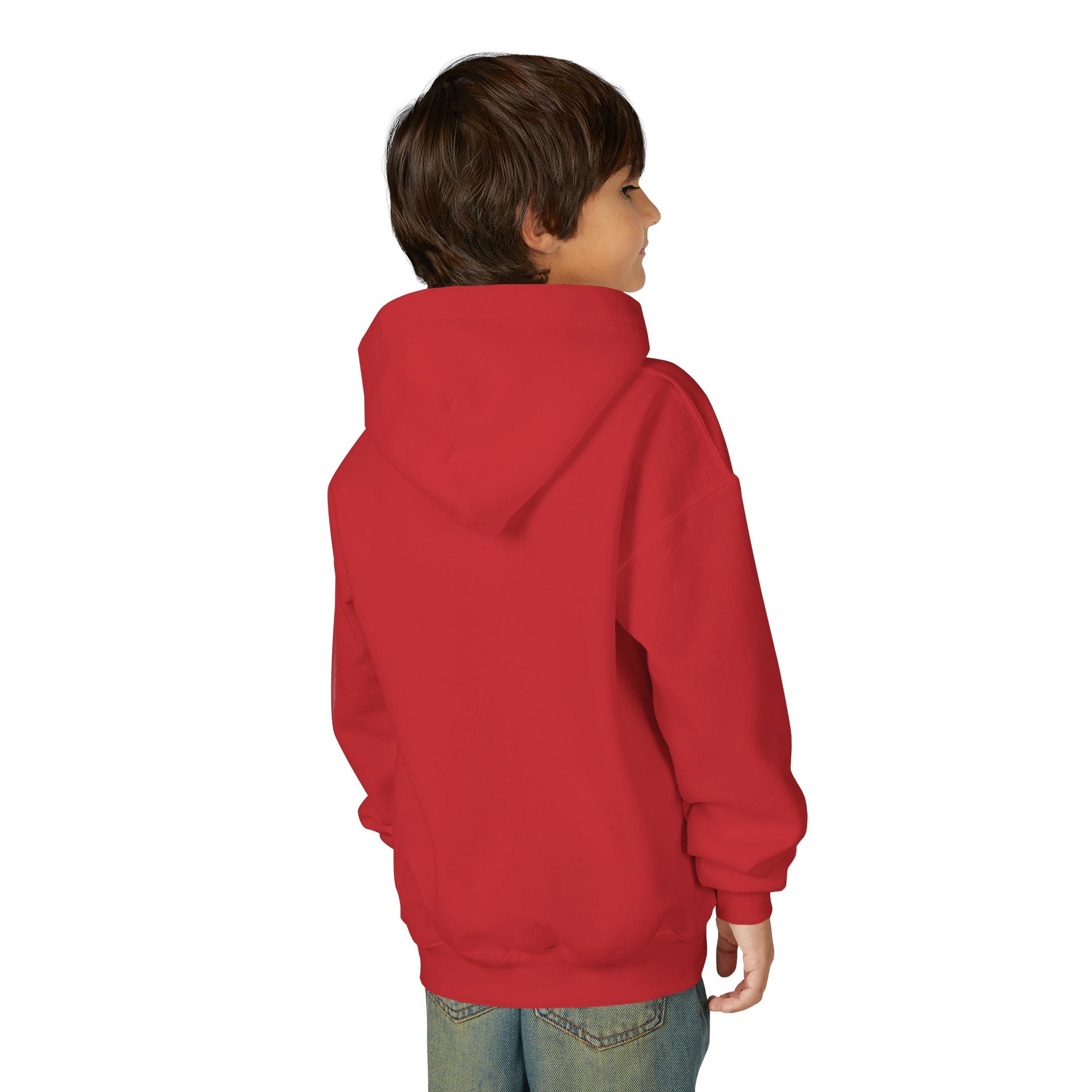 Youth Hoodie — 'Stay Wild, Be Brave' Heart Flame Graphic