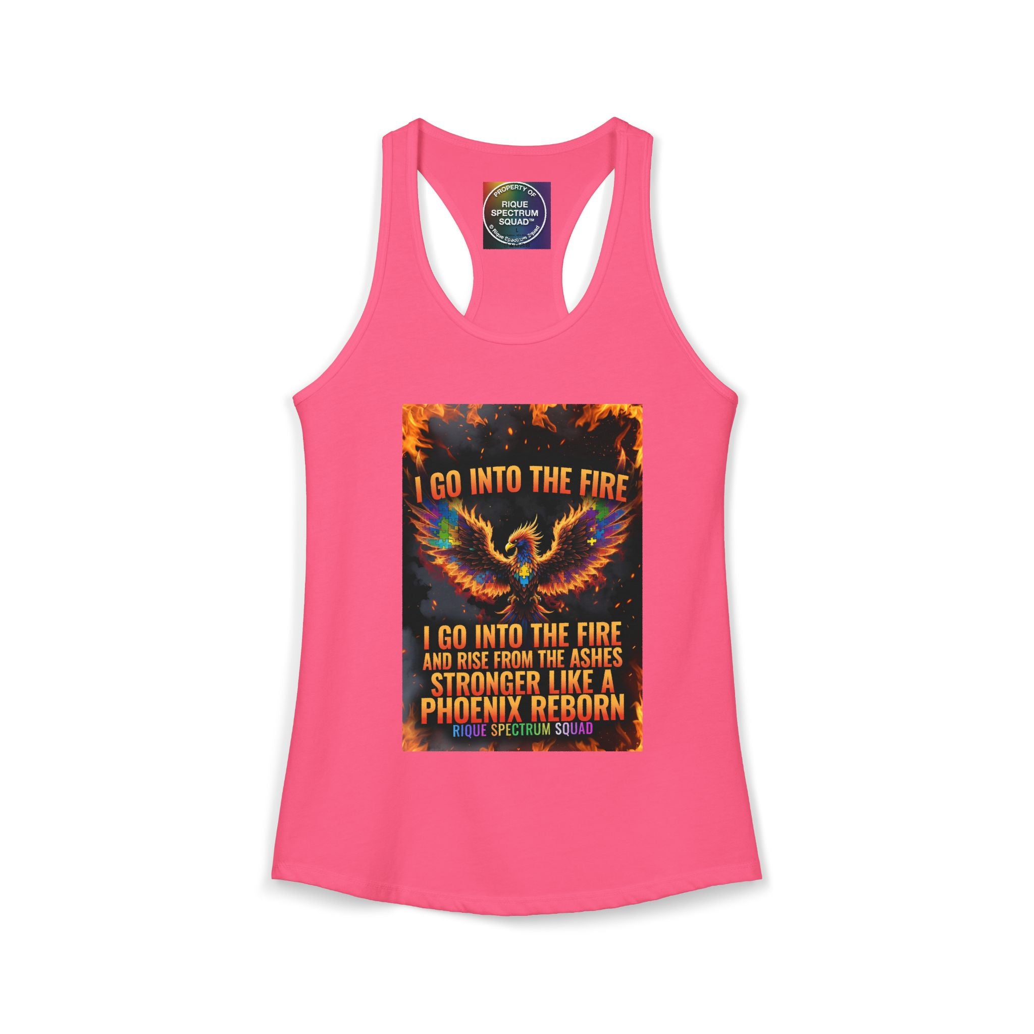 Spectrum Squad Women's Racerback Tank — Autism Pride Slim Fit Edition