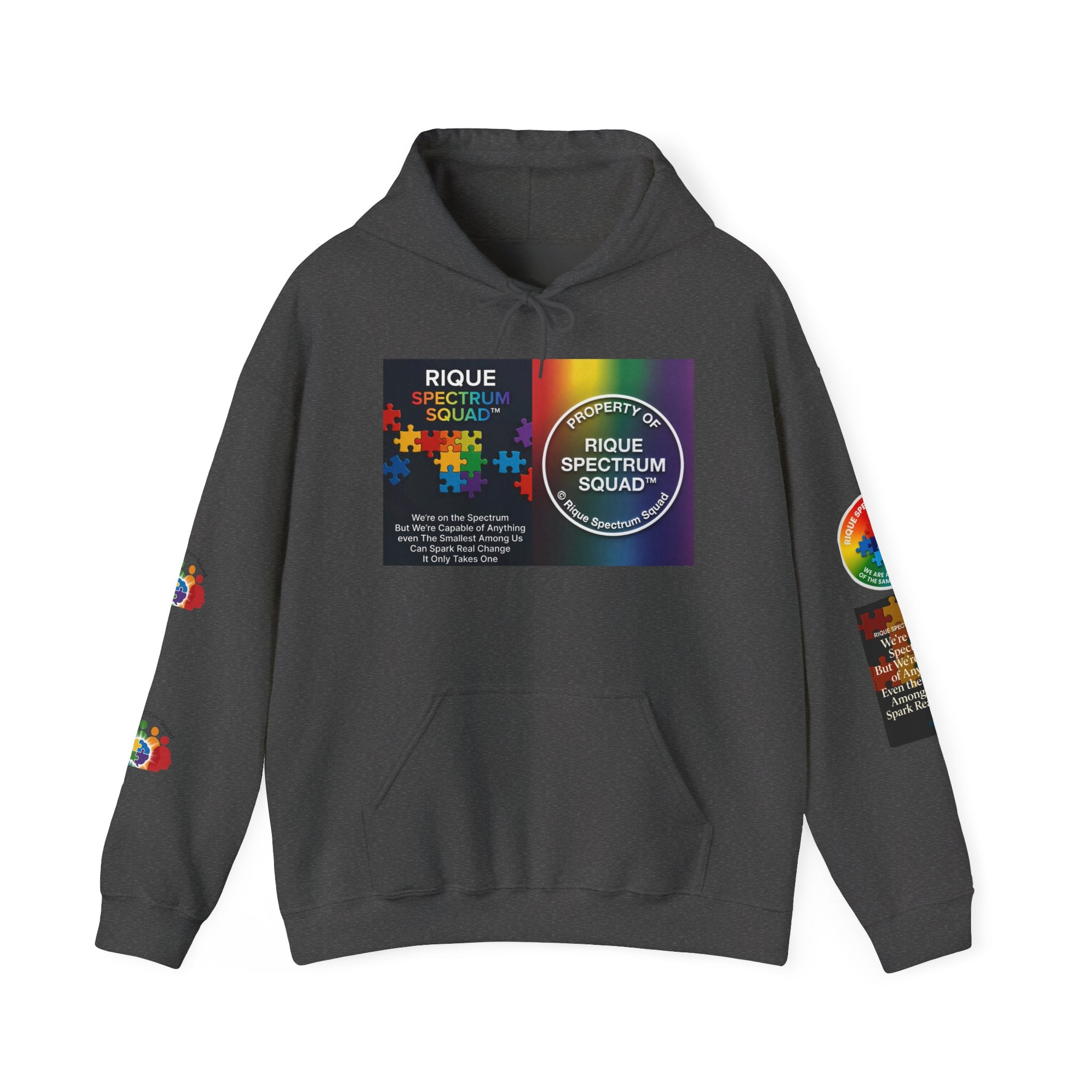 Spectrum Squad Hoodie — Riques Collective Minds Rainbow Logo Sweatshirt