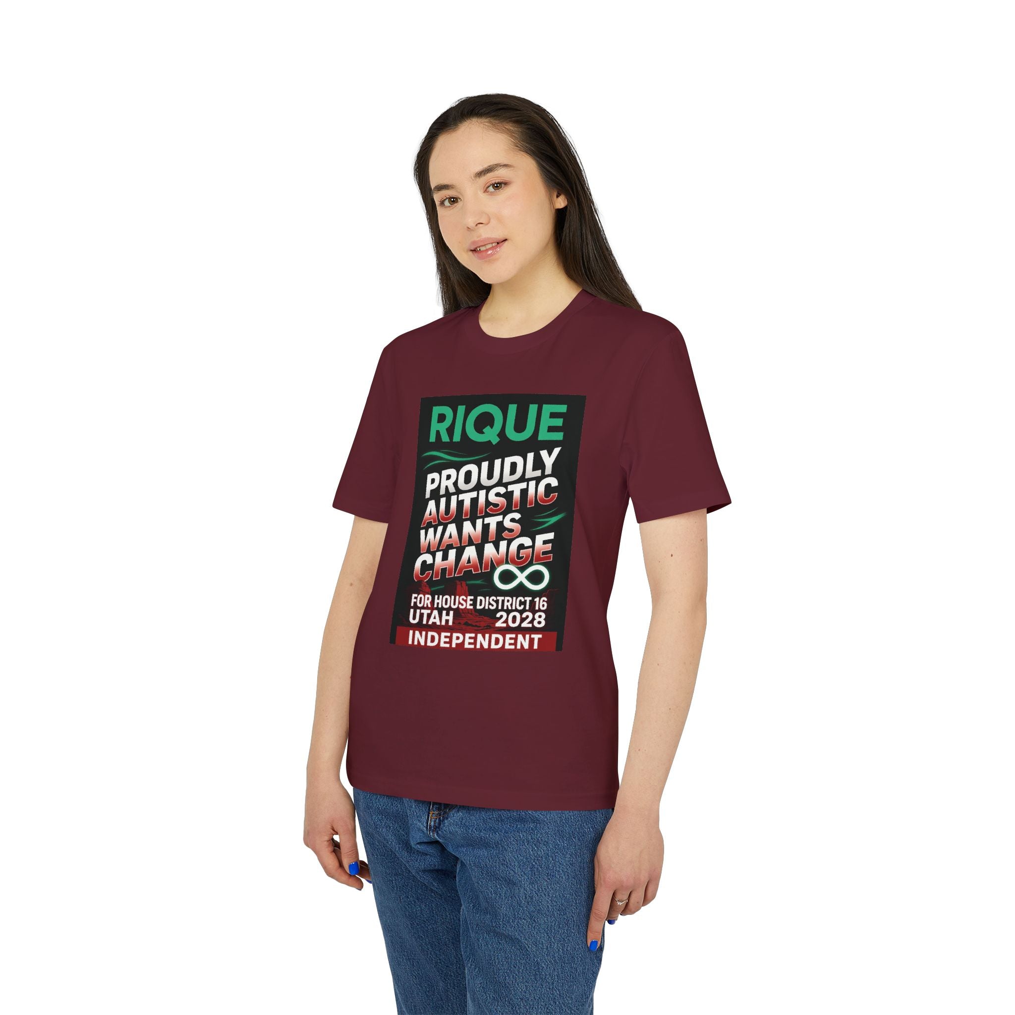 Proudly Autistic Campaign T-Shirt — Rique 2028 House District 16 Independent
