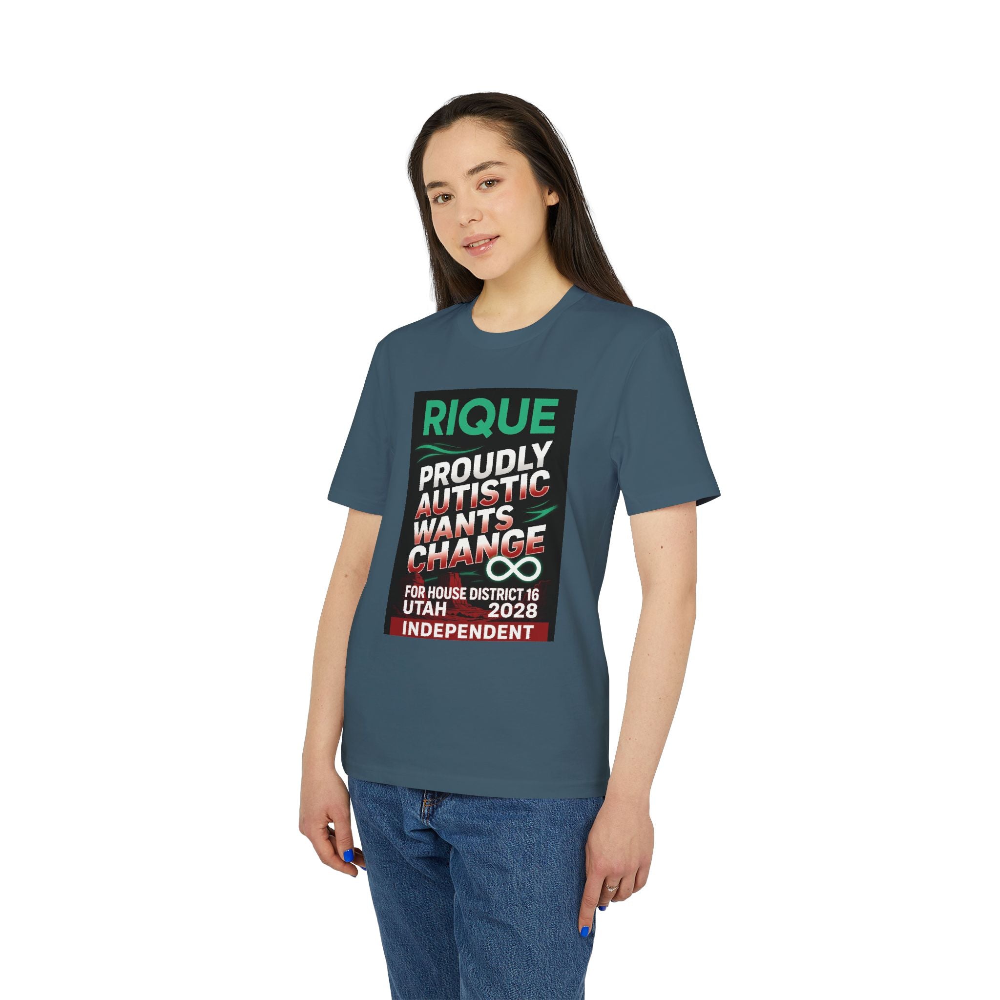 Proudly Autistic Campaign T-Shirt — Rique 2028 House District 16 Independent
