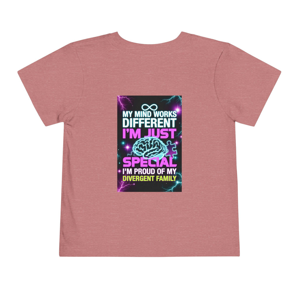 Toddler Tee — "My Mind Works Different, I’m Just Special" Autism Proud Kids Shirt