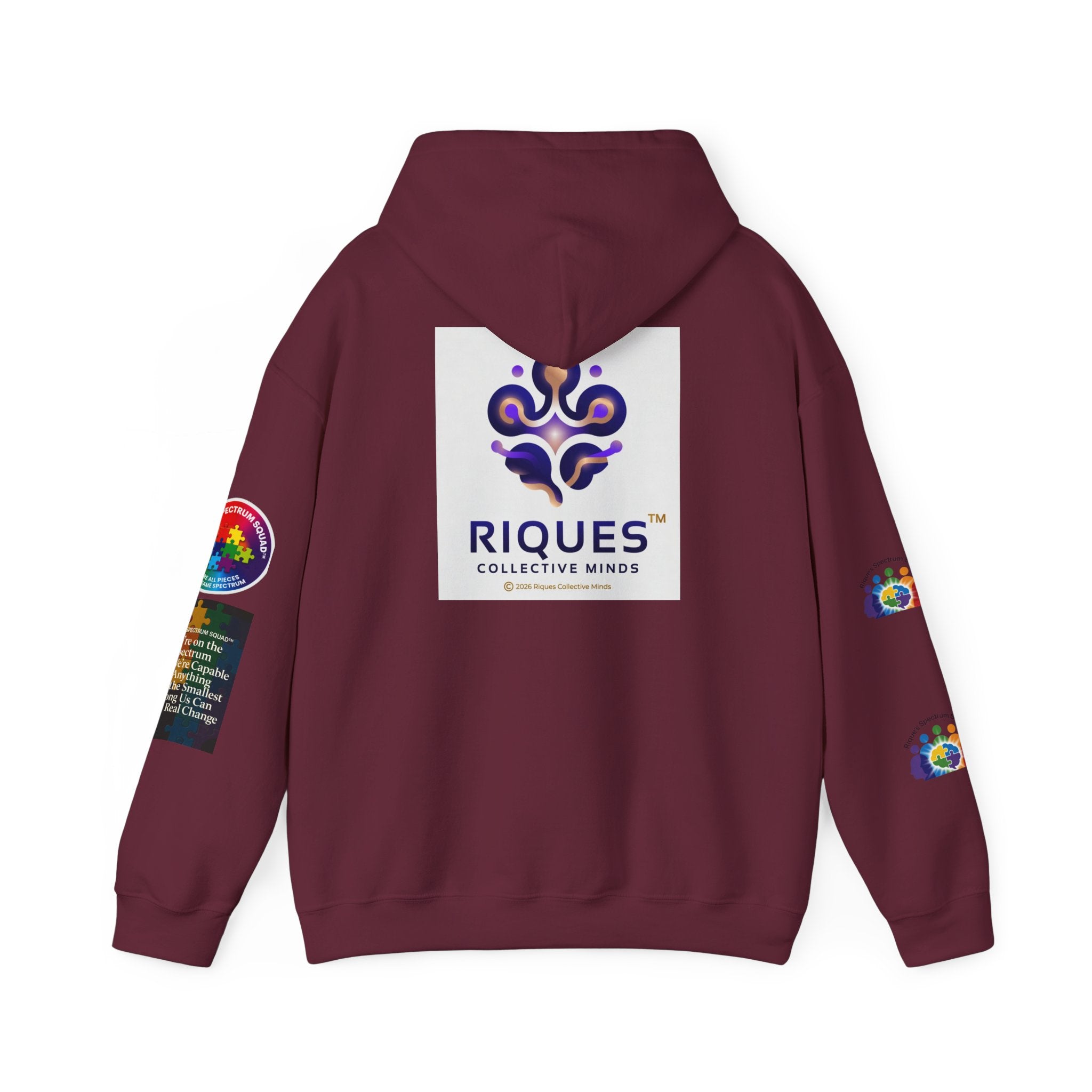 Spectrum Squad Hoodie — Riques Collective Minds Rainbow Logo Sweatshirt
