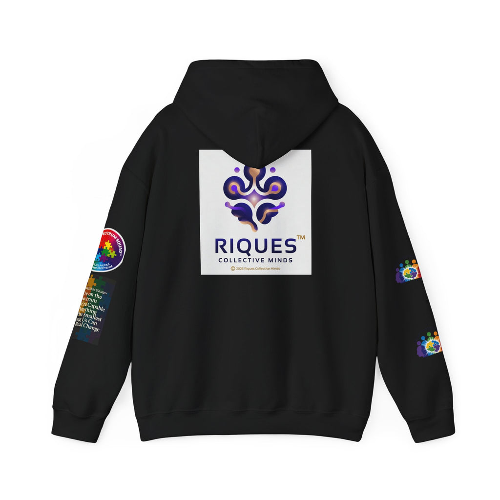 Spectrum Squad Hoodie — Riques Collective Minds Rainbow Logo Sweatshirt