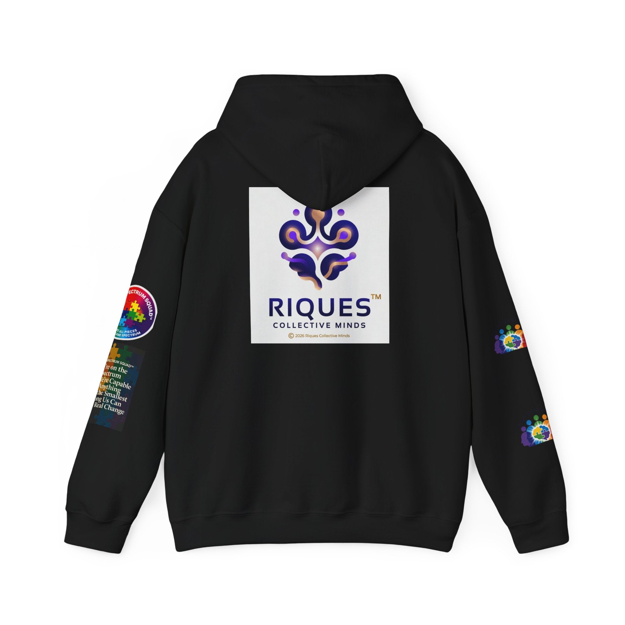 Spectrum Squad Hoodie — Riques Collective Minds Rainbow Logo Sweatshirt