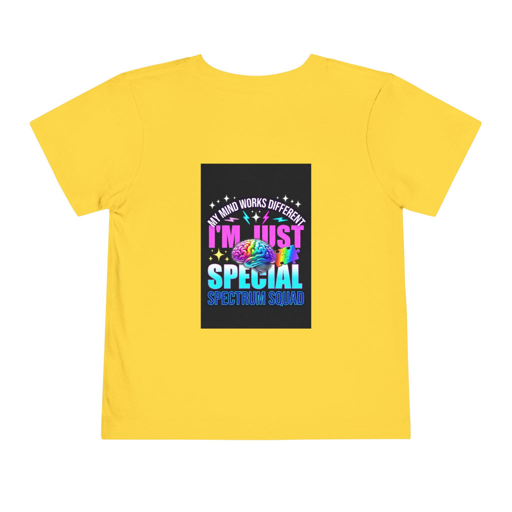 Toddler Tee — "My Mind Works Different I'm Just Special" Autism Pride Shirt