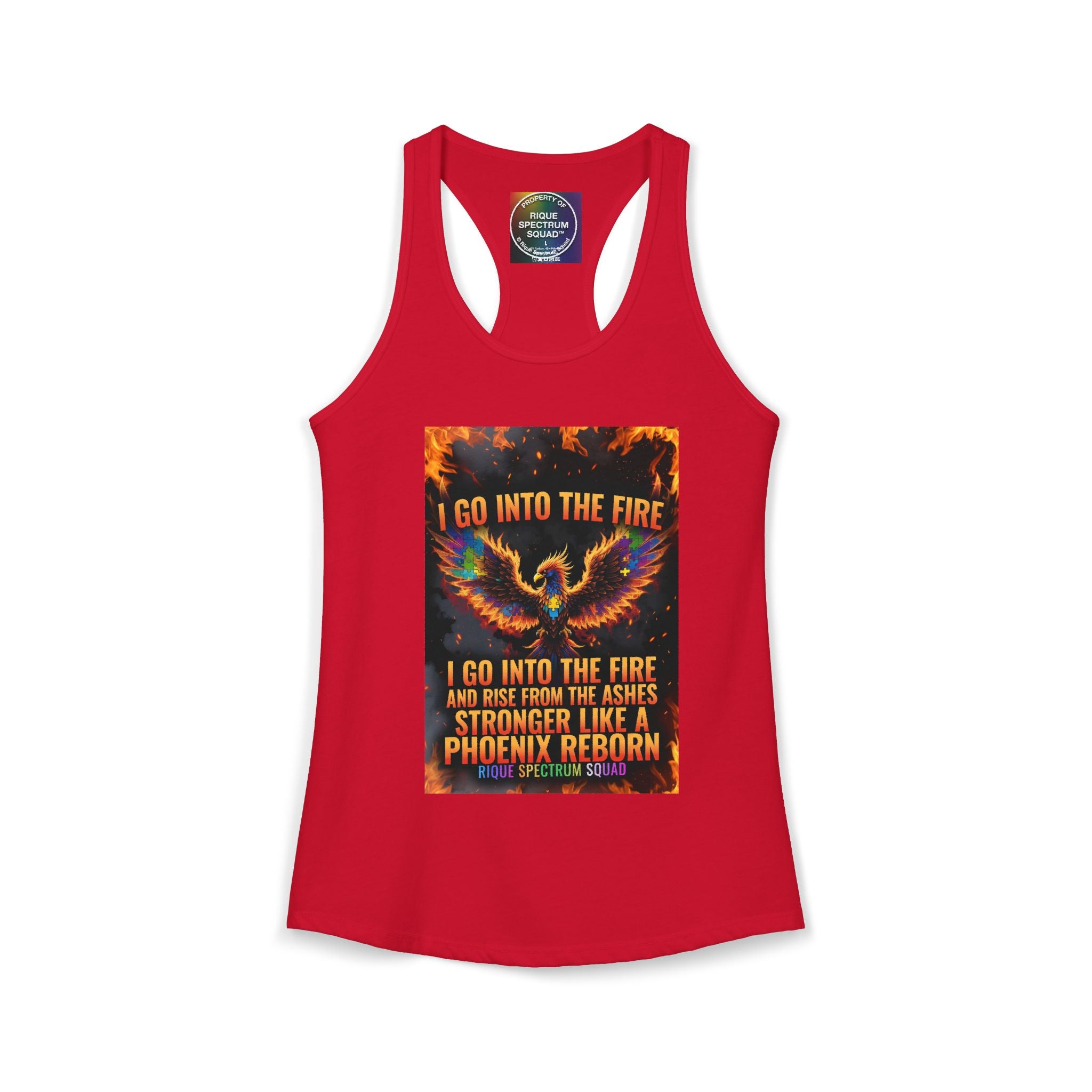 Spectrum Squad Women's Racerback Tank — Autism Pride Slim Fit Edition