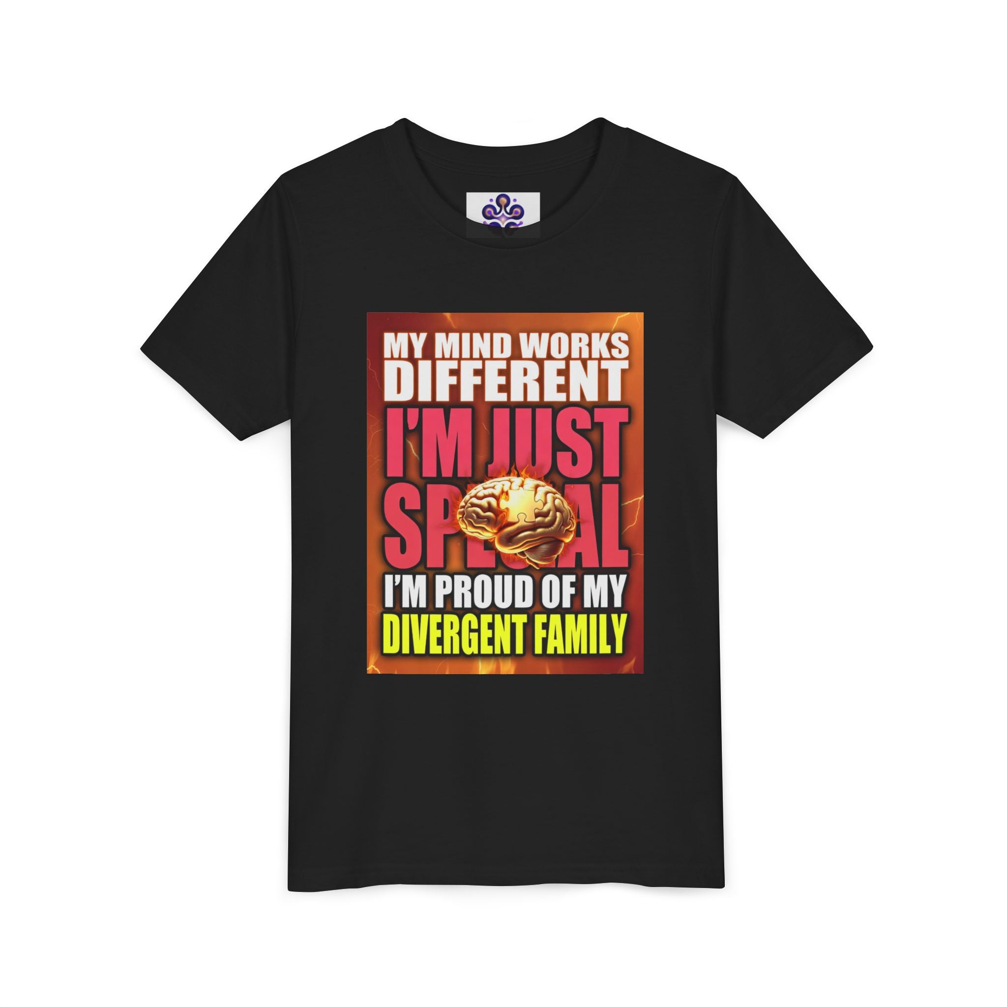 Youth Tee - "My Mind Works Different I'm Just Special" Divergent Family Pride