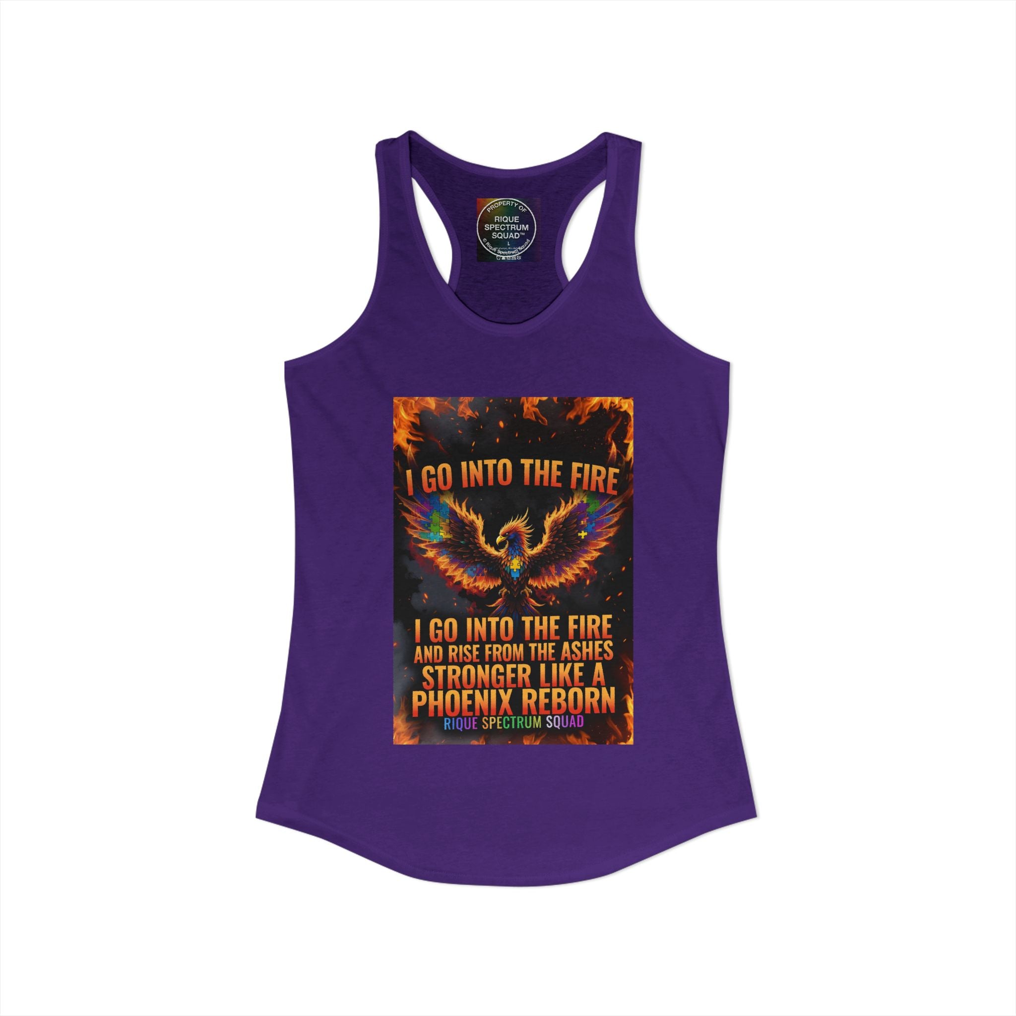 Spectrum Squad Women's Racerback Tank — Autism Pride Slim Fit Edition