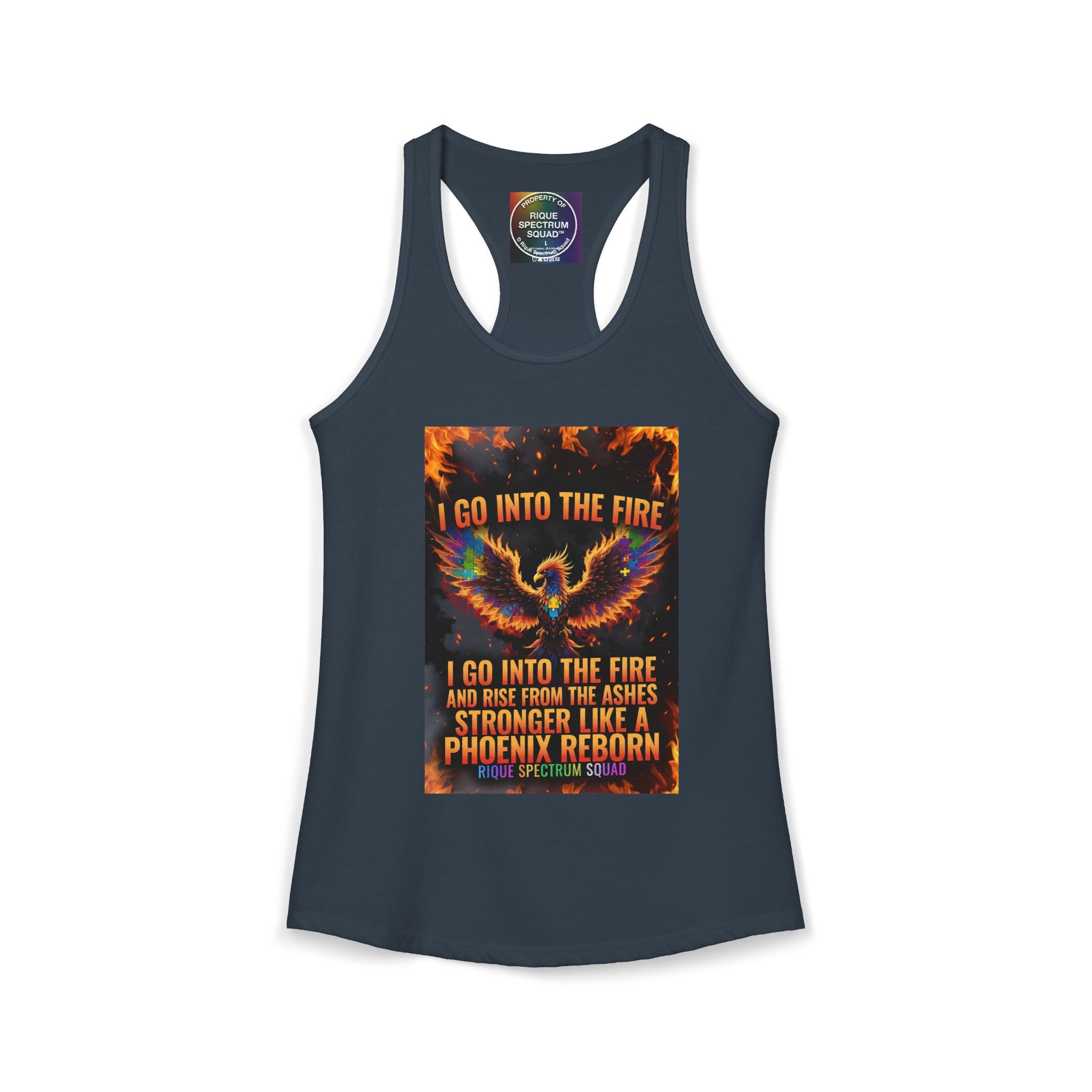 Spectrum Squad Women's Racerback Tank — Autism Pride Slim Fit Edition