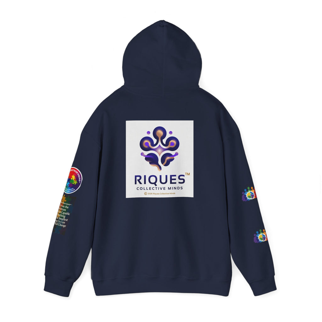 Spectrum Squad Hoodie — Riques Collective Minds Rainbow Logo Sweatshirt