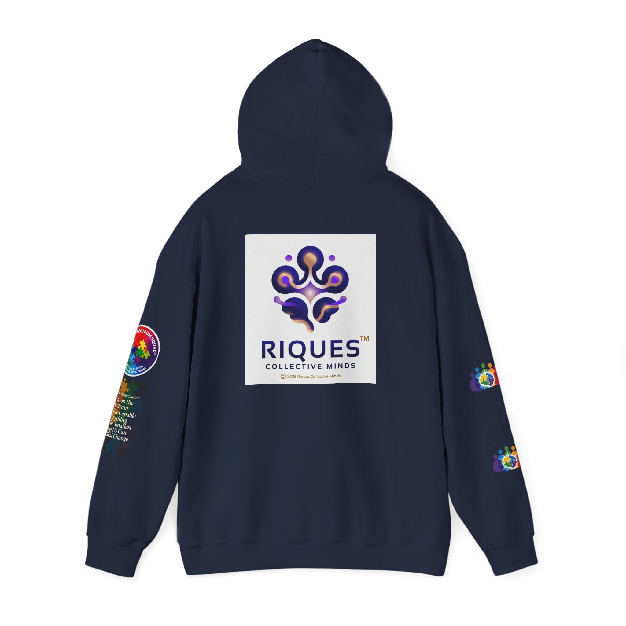 Spectrum Squad Hoodie — Riques Collective Minds Rainbow Logo Sweatshirt