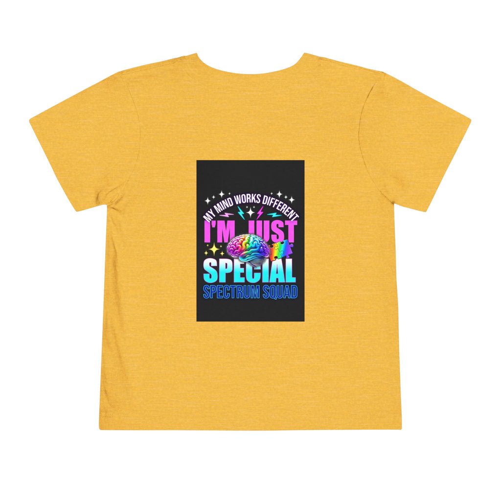 Toddler Tee — "My Mind Works Different I'm Just Special" Autism Pride Shirt