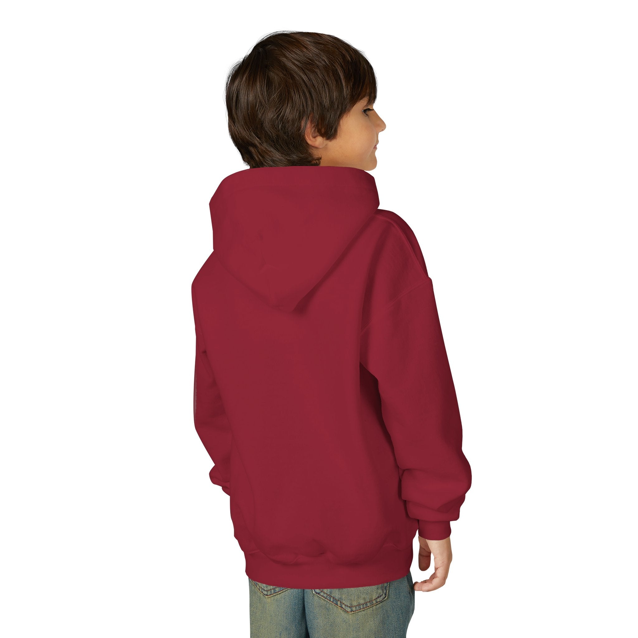 Youth Hoodie — 'Stay Wild, Be Brave' Heart Flame Graphic