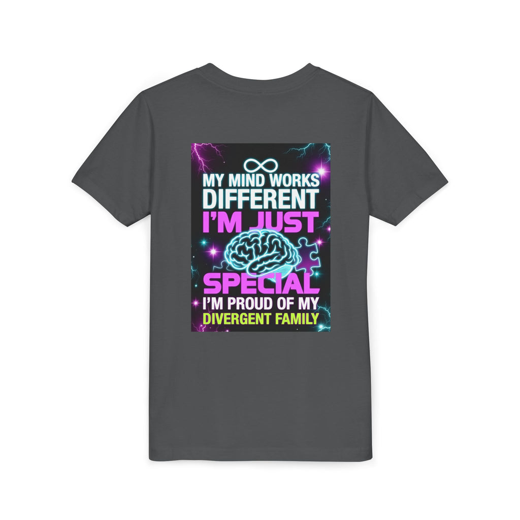 Youth Tee - "My Mind Works Different I'm Just Special" Divergent Family Pride