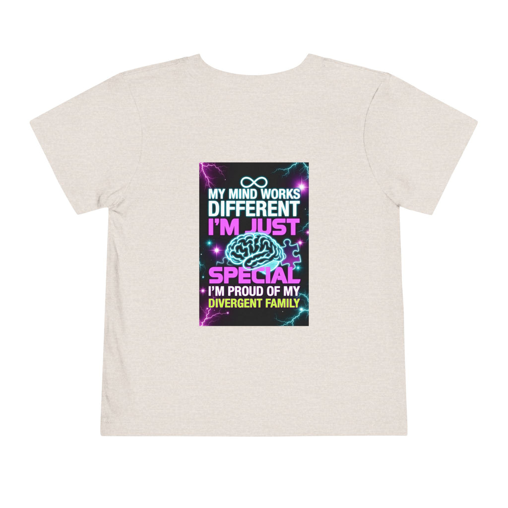 Toddler Tee — "My Mind Works Different, I’m Just Special" Autism Proud Kids Shirt